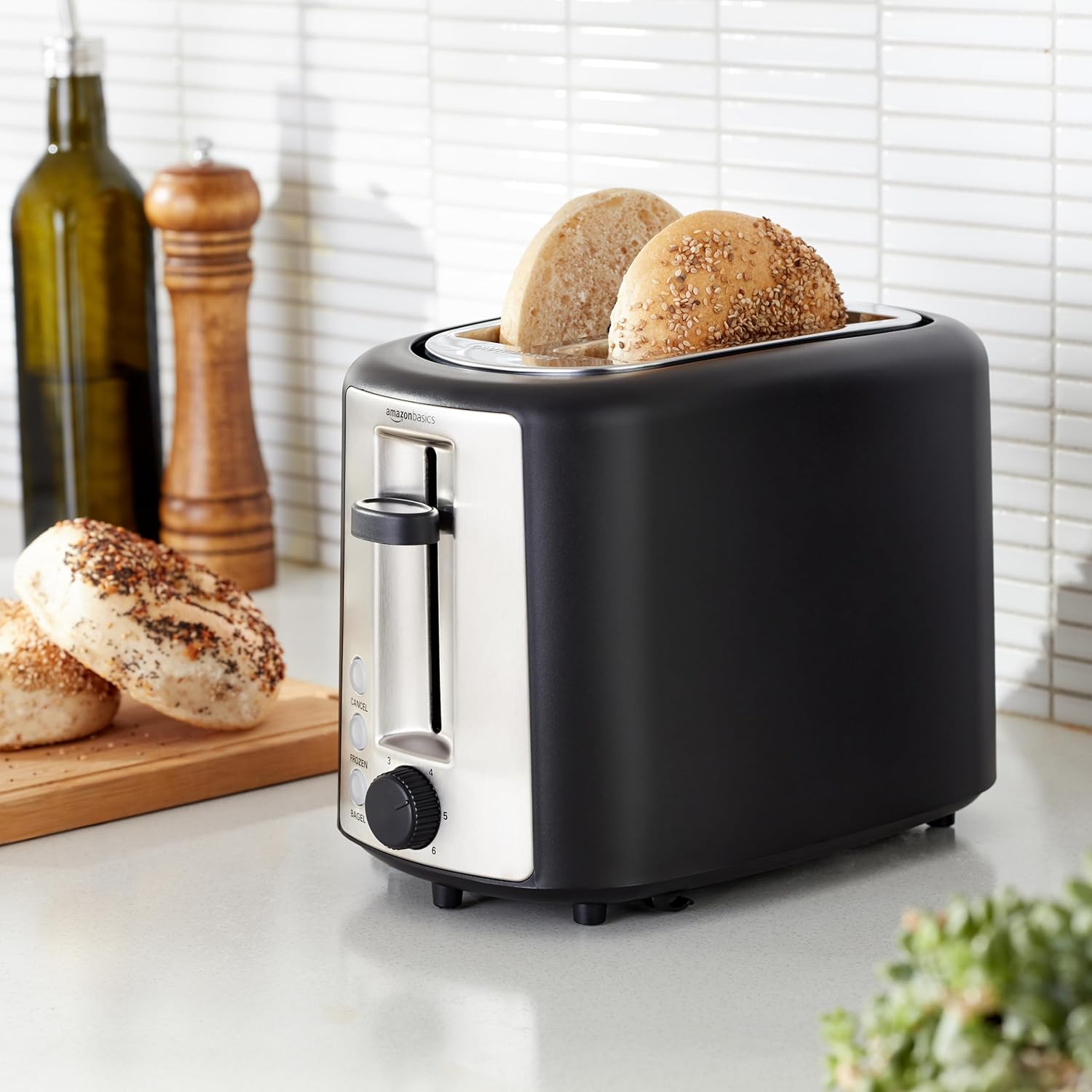 1759733311_Amazon-Basics-2-Slice-Toaster-With-6-Browning-Settings-Extra-Wide-Slots-For-Bagels-and-Special-Breads-Removable-Easy-to-Clean-Crumb-Tray-CancelDefrostBagel-Buttons-900W-Black-Silver.jpg Amazon Basics 2 Slice Toaster, With 6 Browning Settings, Extra Wide Slots For Bagels and Special Breads, Removable Easy-to-Clean Crumb Tray, Cancel/Defrost/Bagel Buttons, 900W, Black & Silver - Image 7