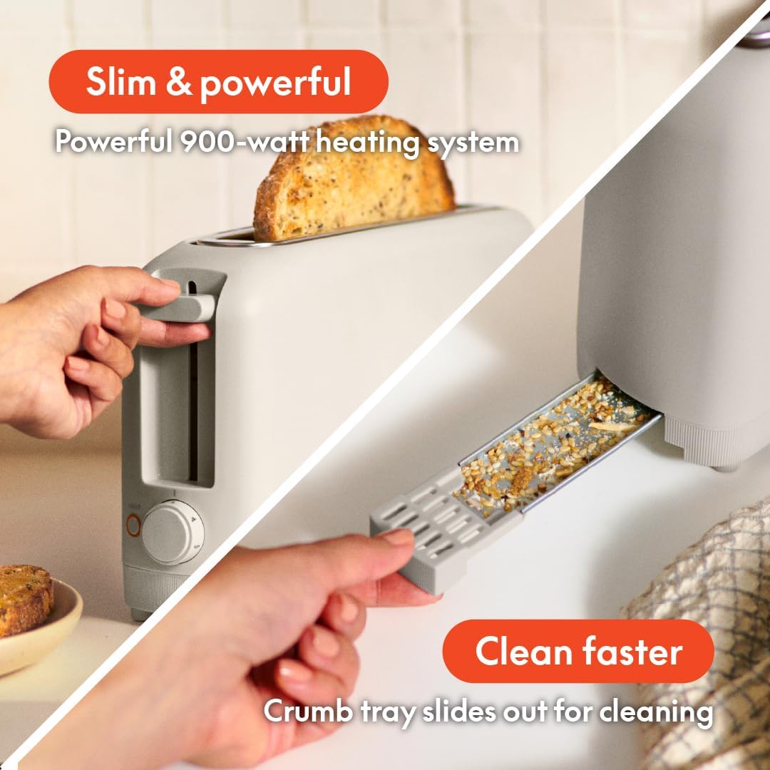 1759733327_bella-2-Slice-Slim-Toaster-Fits-anywhere™-Kitchenware-6-Setting-Shade-Control-with-Reheat-Cancel-Buttons-Fits-sourdough-10-Long-Slot-Anti-Jam-Auto-Shutoff-900-Watt-Oatmilk.jpg bella 2 Slice Slim Toaster, Fits-anywhere™ Kitchenware, 6 Setting Shade Control with Reheat & Cancel Buttons, Fits sourdough, 10” Long Slot, Anti Jam & Auto Shutoff, 900 Watt, Oatmilk - Image 5