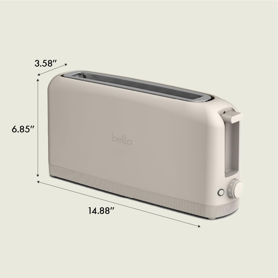 1759733330_bella-2-Slice-Slim-Toaster-Fits-anywhere™-Kitchenware-6-Setting-Shade-Control-with-Reheat-Cancel-Buttons-Fits-sourdough-10-Long-Slot-Anti-Jam-Auto-Shutoff-900-Watt-Oatmilk.jpg bella 2 Slice Slim Toaster, Fits-anywhere™ Kitchenware, 6 Setting Shade Control with Reheat & Cancel Buttons, Fits sourdough, 10” Long Slot, Anti Jam & Auto Shutoff, 900 Watt, Oatmilk - Image 8