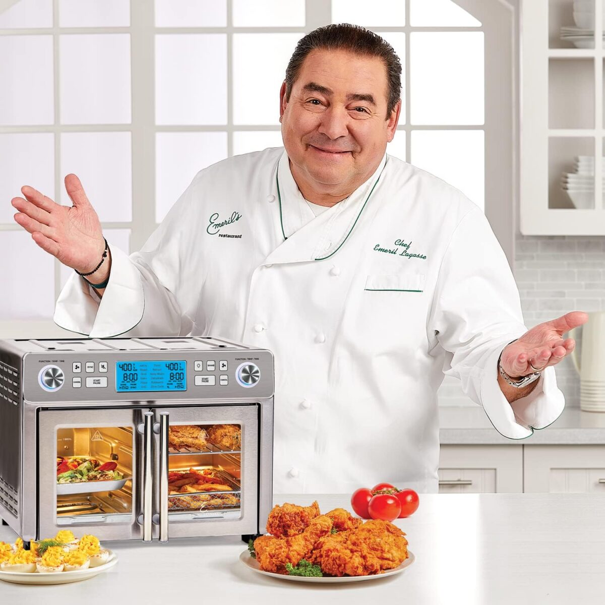 Emeril Lagasse Dual Zone 360 Air Fryer Oven Combo with French Door, 25 QT Extra Large, Cook Two Foods in Different Ways, Up to 60% Faster from Frozen to Finish - Image 3