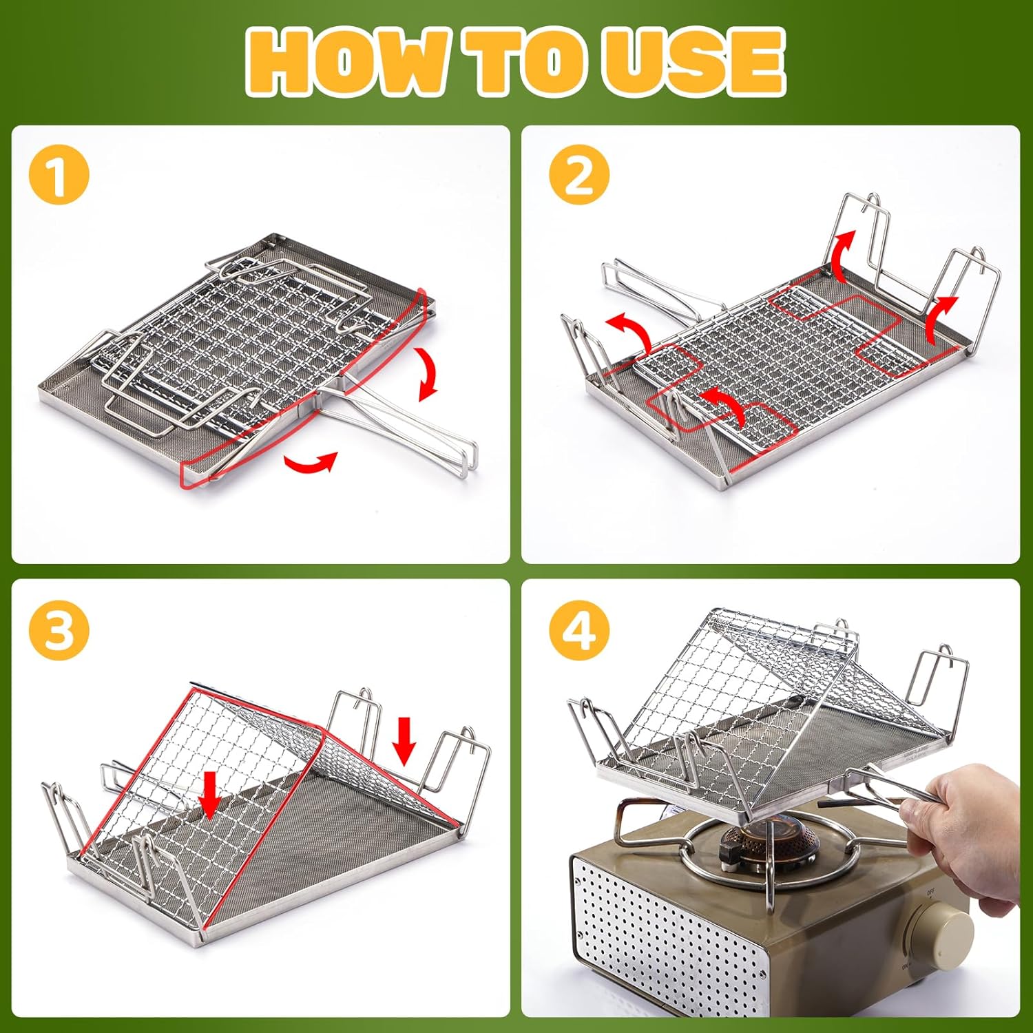 1759733370_Foldable-Camping-ToasterStainless-Steel-Collapsible-Toaster-Rustproof-Heat-Resistant-Design-for-Hiking-Picnic-and-Outdoor-Use.jpg Foldable Camping Toaster,Stainless Steel Collapsible Toaster Rustproof & Heat-Resistant Design for Hiking, Picnic and Outdoor Use - Image 7