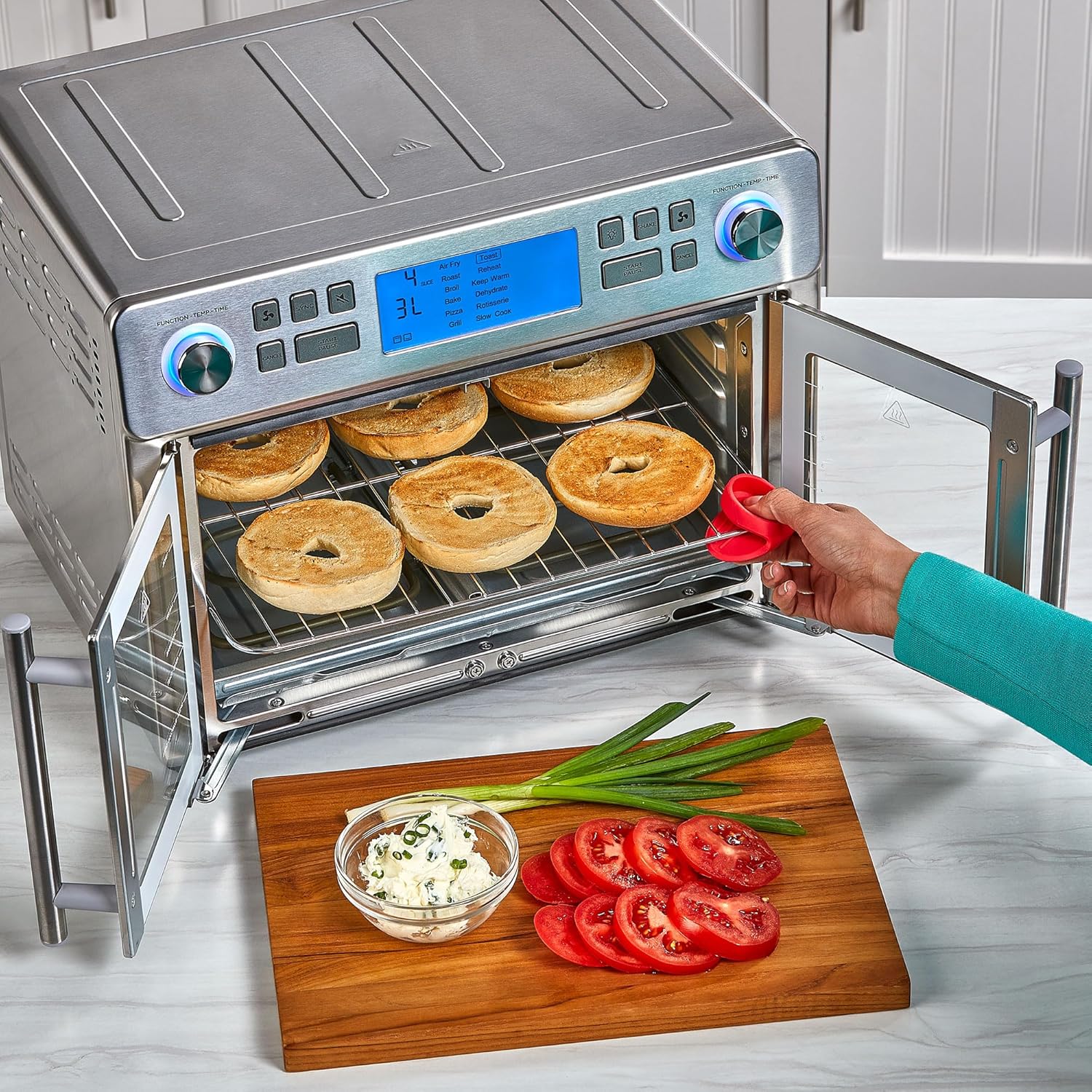 1759733372_Emeril-Lagasse-Dual-Zone-360-Air-Fryer-Oven-Combo-with-French-Door-25-QT-Extra-Large-Cook-Two-Foods-in-Different-Ways-Up-to-60-Faster-from-Frozen-to-Finish.jpg Emeril Lagasse Dual Zone 360 Air Fryer Oven Combo with French Door, 25 QT Extra Large, Cook Two Foods in Different Ways, Up to 60% Faster from Frozen to Finish - Image 5