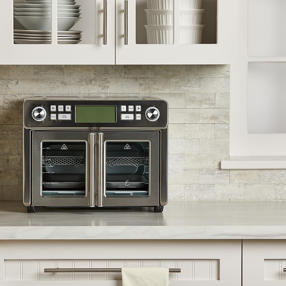 1759733378_Emeril-Lagasse-Dual-Zone-360-Air-Fryer-Oven-Combo-with-French-Door-25-QT-Extra-Large-Cook-Two-Foods-in-Different-Ways-Up-to-60-Faster-from-Frozen-to-Finish.jpg Emeril Lagasse Dual Zone 360 Air Fryer Oven Combo with French Door, 25 QT Extra Large, Cook Two Foods in Different Ways, Up to 60% Faster from Frozen to Finish - Image 7