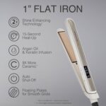 Remington Shine Therapy 1 inch Hair Straightener Iron, Flat Iron Infused with Argan Oil & Keratin, Professional Ceramic Flat Iron for Less Frizz, Shines and Smooth, Styling Tools - Image 3