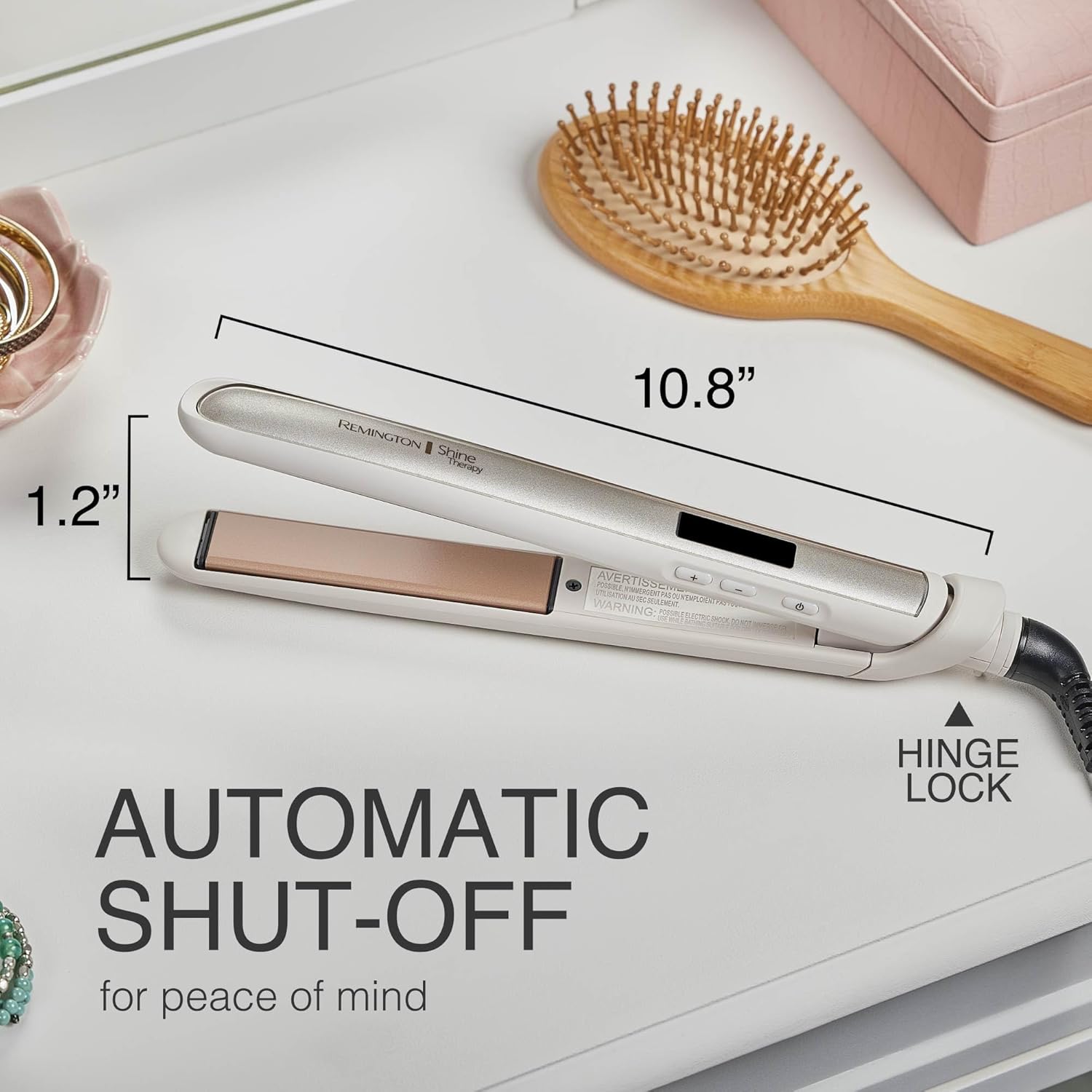 1759733422_Remington-Shine-Therapy-1-inch-Hair-Straightener-Iron-Flat-Iron-Infused-with-Argan-Oil-Keratin-Professional-Ceramic-Flat-Iron-for-Less-Frizz-Shines-and-Smooth-Styling-Tools.jpg Remington Shine Therapy 1 inch Hair Straightener Iron, Flat Iron Infused with Argan Oil & Keratin, Professional Ceramic Flat Iron for Less Frizz, Shines and Smooth, Styling Tools - Image 5