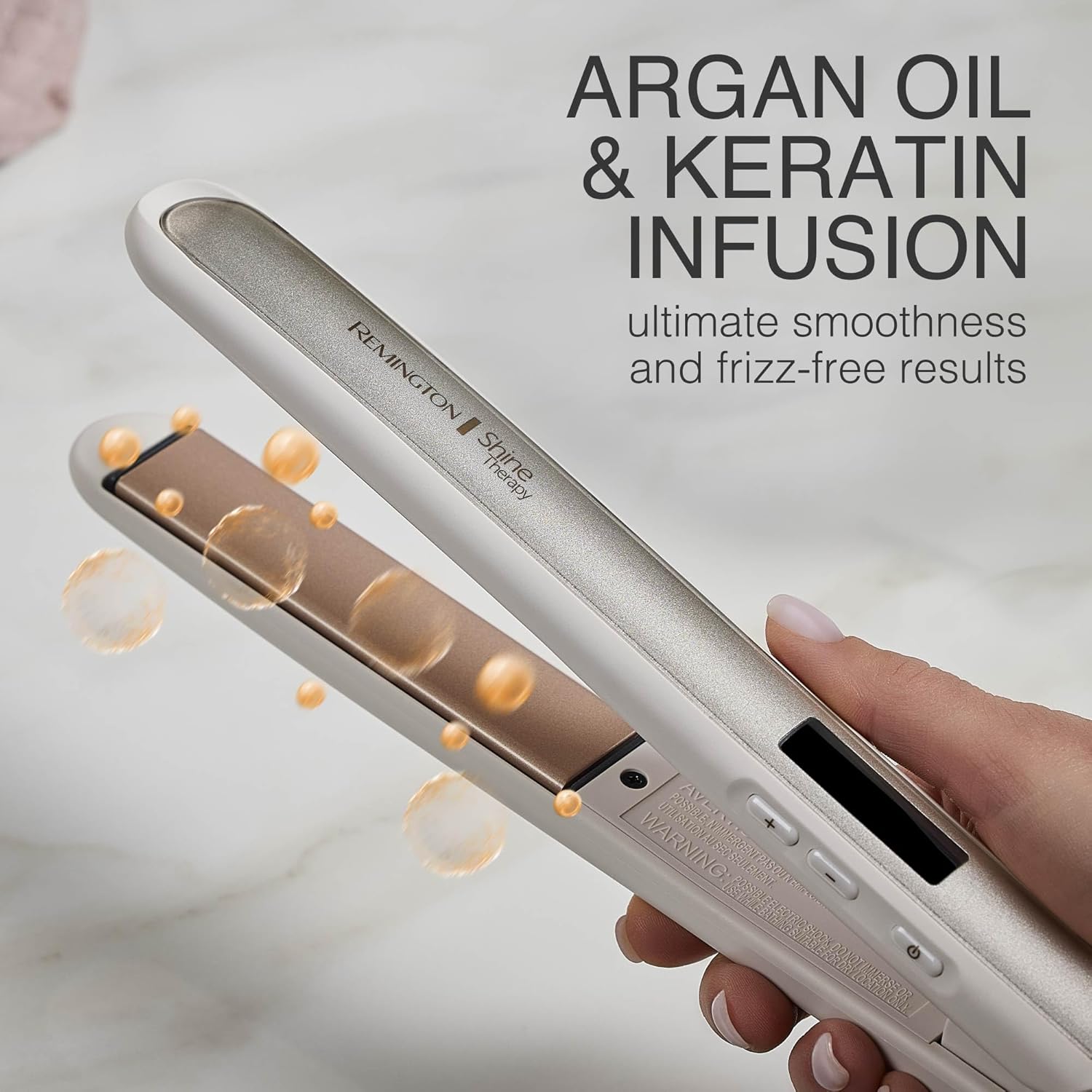 1759733425_Remington-Shine-Therapy-1-inch-Hair-Straightener-Iron-Flat-Iron-Infused-with-Argan-Oil-Keratin-Professional-Ceramic-Flat-Iron-for-Less-Frizz-Shines-and-Smooth-Styling-Tools.jpg Remington Shine Therapy 1 inch Hair Straightener Iron, Flat Iron Infused with Argan Oil & Keratin, Professional Ceramic Flat Iron for Less Frizz, Shines and Smooth, Styling Tools - Image 7