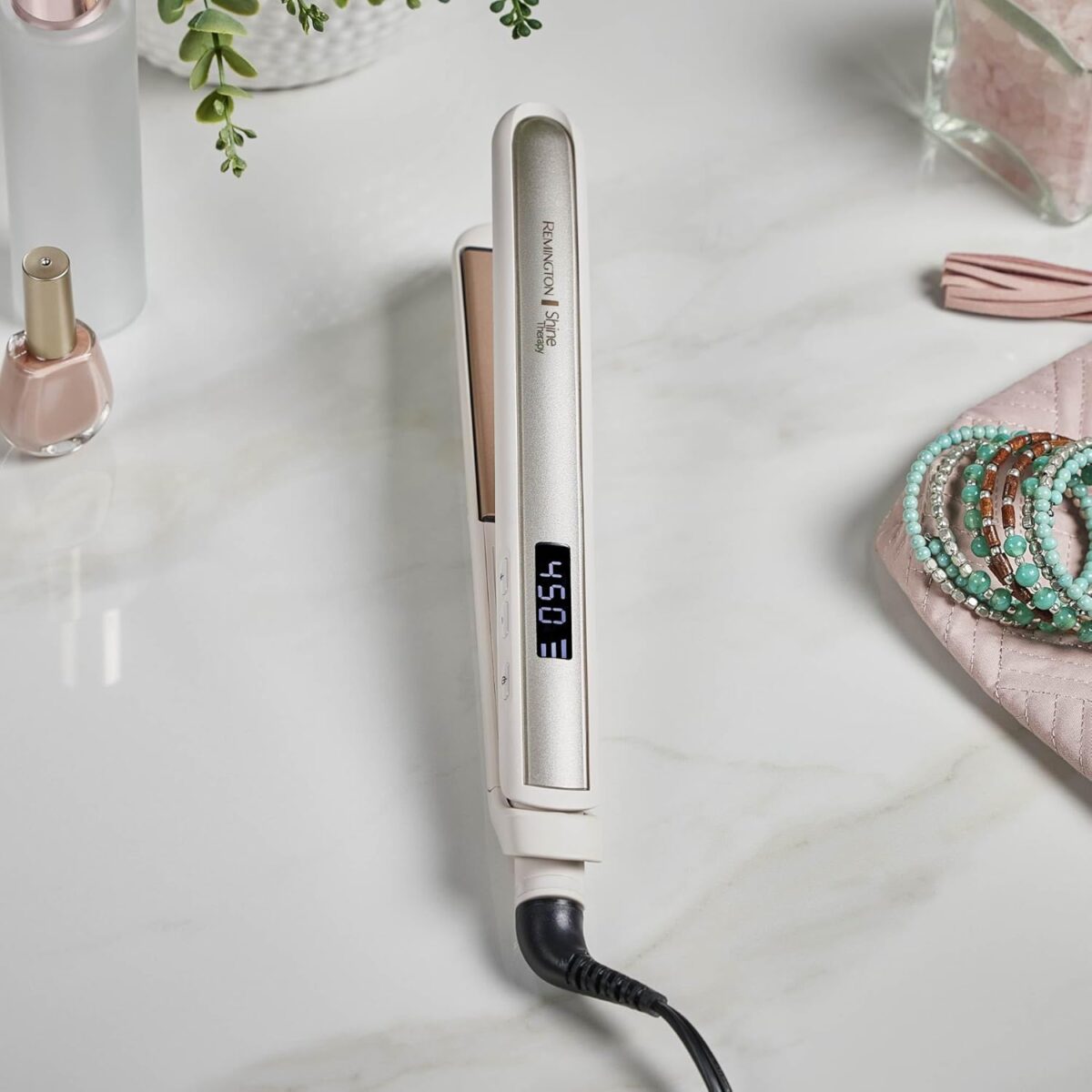 Remington Shine Therapy 1 inch Hair Straightener Iron, Flat Iron Infused with Argan Oil & Keratin, Professional Ceramic Flat Iron for Less Frizz, Shines and Smooth, Styling Tools - Image 14