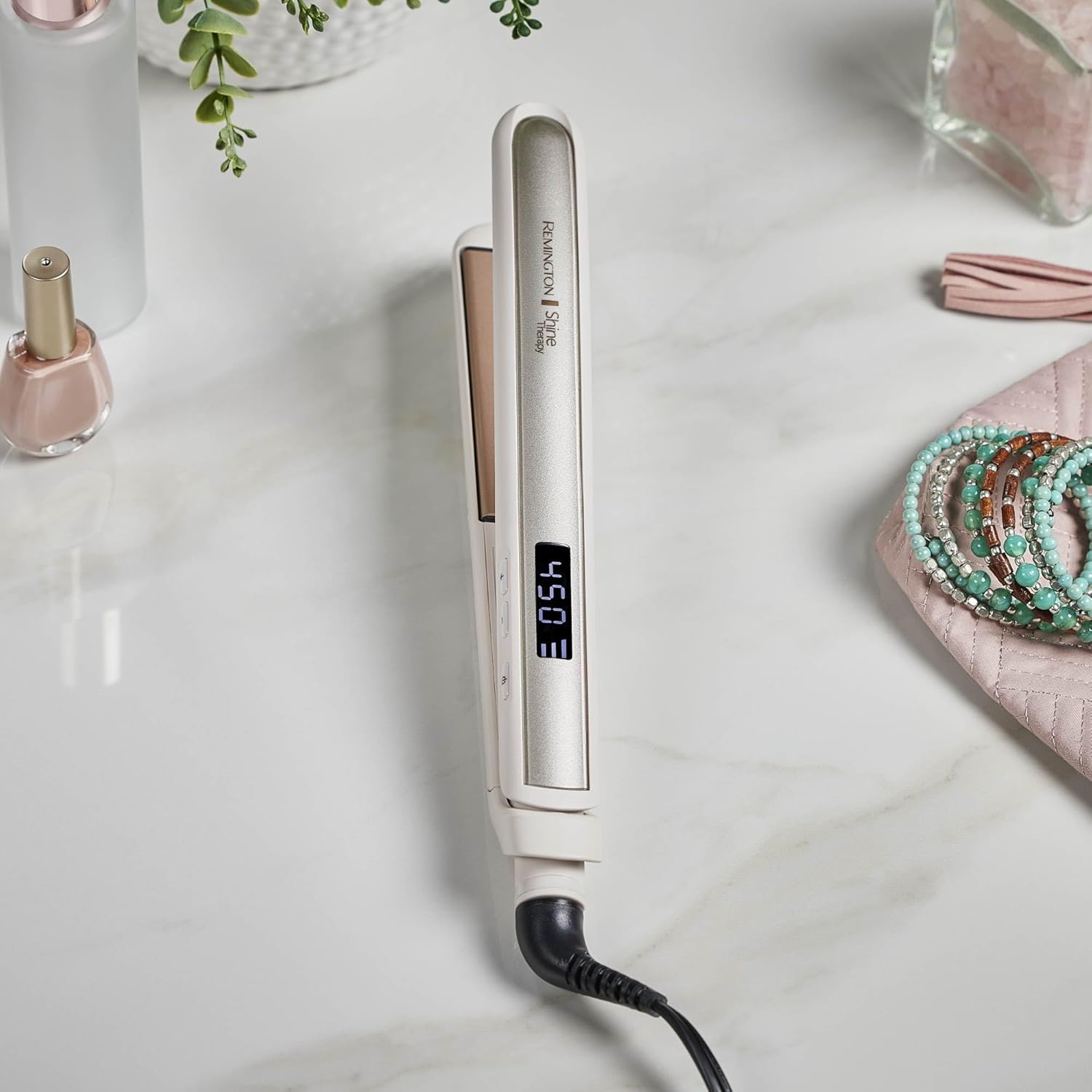 1759733438_Remington-Shine-Therapy-1-inch-Hair-Straightener-Iron-Flat-Iron-Infused-with-Argan-Oil-Keratin-Professional-Ceramic-Flat-Iron-for-Less-Frizz-Shines-and-Smooth-Styling-Tools.jpg Remington Shine Therapy 1 inch Hair Straightener Iron, Flat Iron Infused with Argan Oil & Keratin, Professional Ceramic Flat Iron for Less Frizz, Shines and Smooth, Styling Tools - Image 14