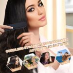 Hot Comb Electric, Cordless Mini Hair Straightener Brush, Rechargeable Heated Hair Brush with 3 Temp Settings, Auto Shut-Off, Travel Portable Small Hair Straightening Comb for Women - Image 7
