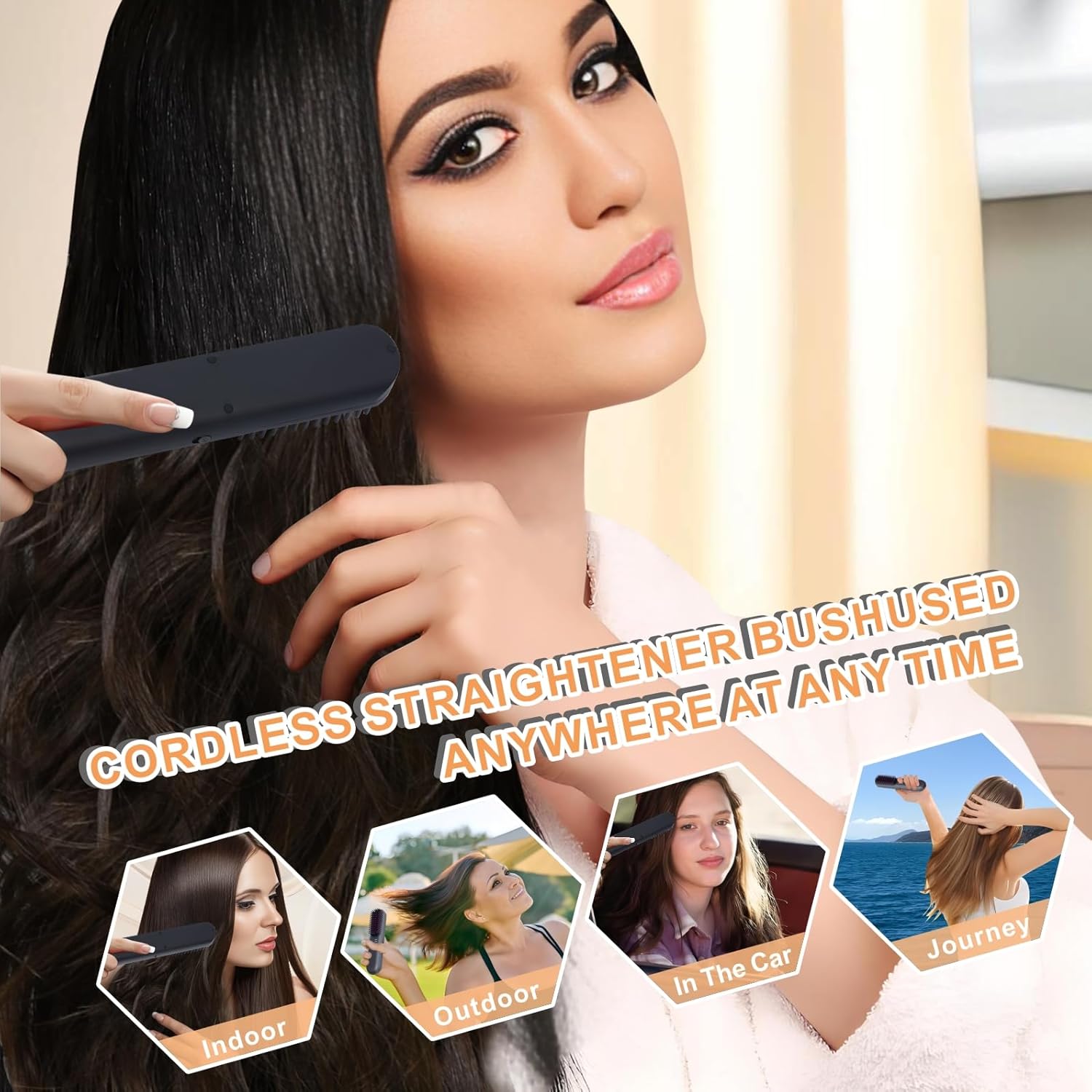 1759733561_Hot-Comb-Electric-Cordless-Mini-Hair-Straightener-Brush-Rechargeable-Heated-Hair-Brush-with-3-Temp-Settings-Auto-Shut-Off-Travel-Portable-Small-Hair-Straightening-Comb-for-Women.jpg Hot Comb Electric, Cordless Mini Hair Straightener Brush, Rechargeable Heated Hair Brush with 3 Temp Settings, Auto Shut-Off, Travel Portable Small Hair Straightening Comb for Women - Image 7