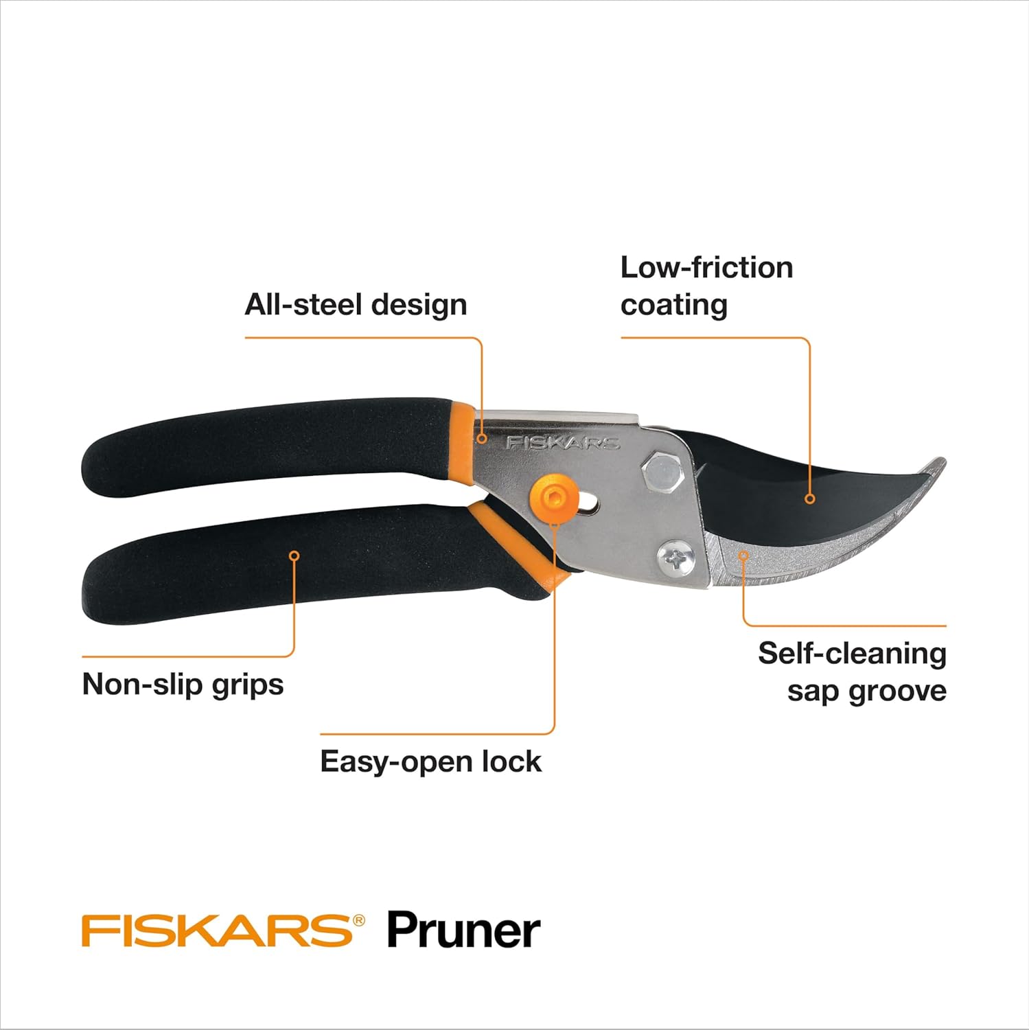 1759733670_Fiskars-Bypass-Pruning-Shears-58-Inch-Cut-Capacity-Garden-Clippers-Gardening-Scissors-with-Sharp-Rust-Resistant-Steel-Blade.jpg Fiskars Bypass Pruning Shears, 5/8-Inch Cut Capacity Garden Clippers, Gardening Scissors with Sharp, Rust Resistant Steel Blade - Image 9