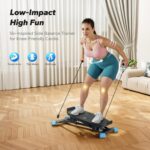MERACH Balance Board with Resistance Bands, Portable Ski Balancing Machine Featuring LCD Monitor, 300 lbs Capacity Gibbon Balance Trainer for Full Body Workout - Image 4