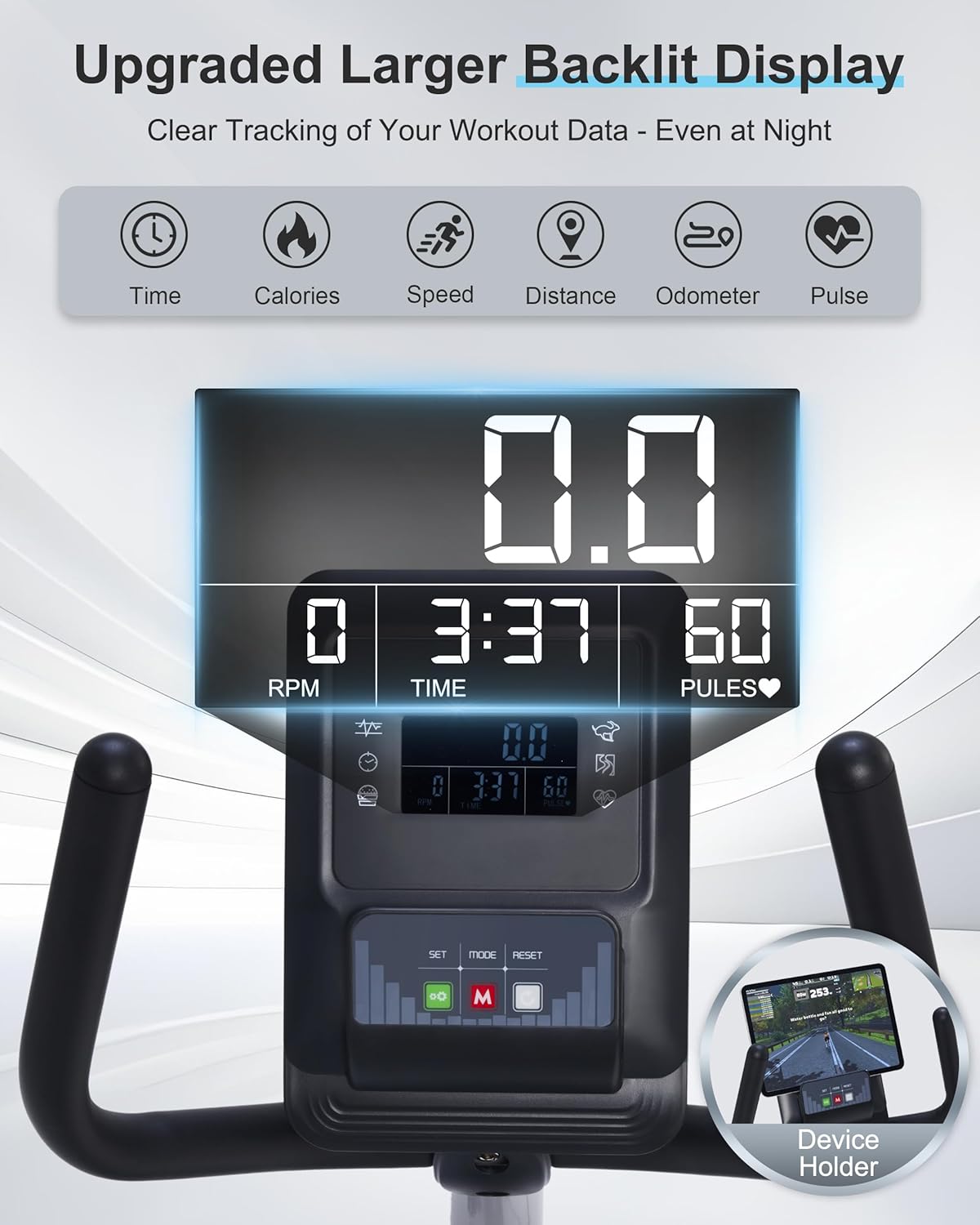 1759775252_Recumbent-Exercise-Bike-Recumbent-Bike-for-Home-with-Smart-Workout-APP-Recumbent-Bikes-with-Ergonomic-Backrest-and-Comfort-Seat-420LBS-Weight-Capacity-Larger-Backlit-Display.jpg Recumbent Exercise Bike, Recumbent Bike for Home with Smart Workout APP - Recumbent Bikes with Ergonomic Backrest and Comfort Seat, 420LBS Weight Capacity, Larger Backlit Display - Image 7