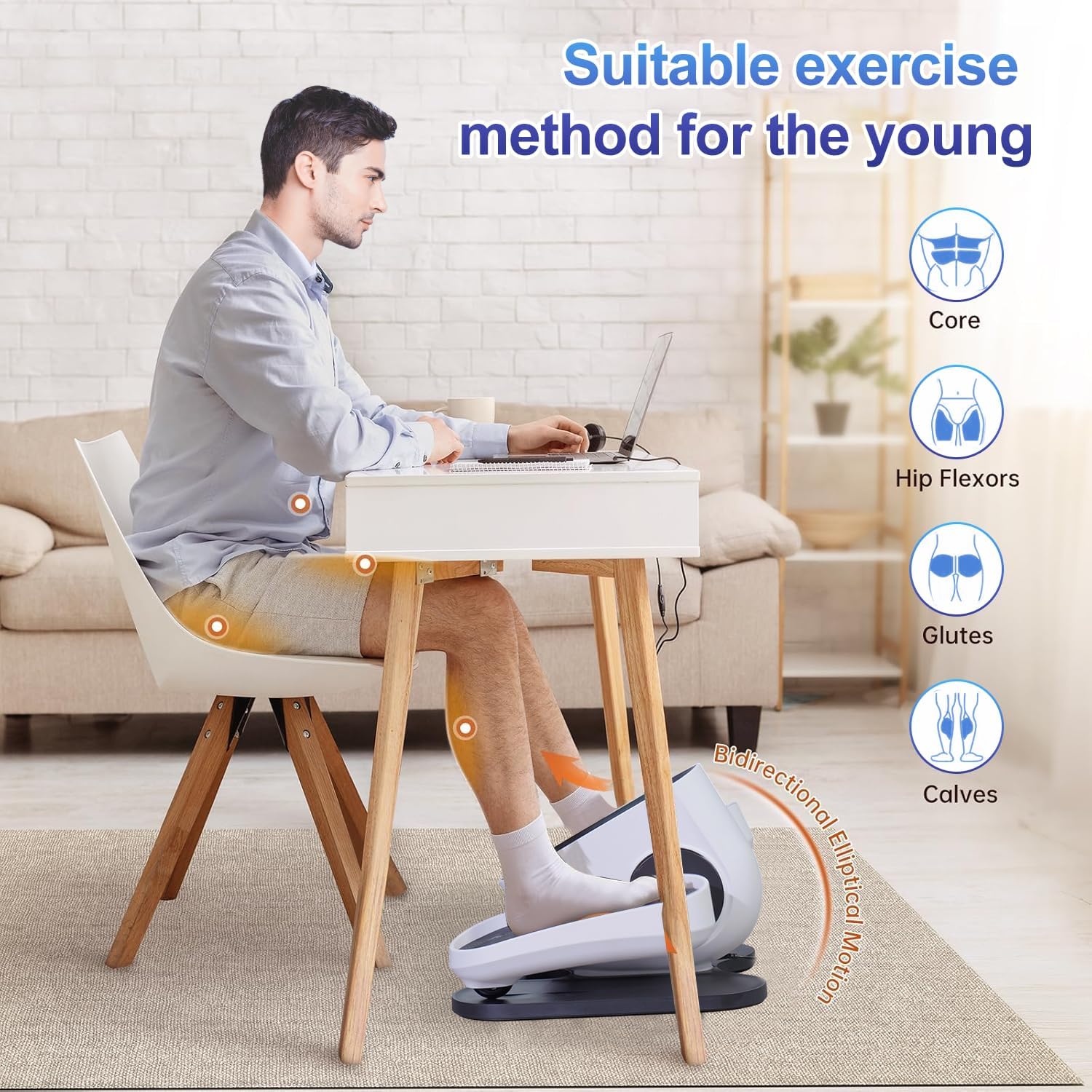 1759775365_Under-Desk-Elliptical-Machine-Electric-Ellipse-Leg-Exerciser-as-Seen-on-Tv-for-Seniors-with-10-AdjustablePedal-ExerciserExercise-Equipment-for-Home.jpg Under Desk Elliptical Machine, Electric Ellipse Leg Exerciser as Seen on Tv for Seniors with 10 Adjustable,Pedal Exerciser,Exercise Equipment for Home - Image 6