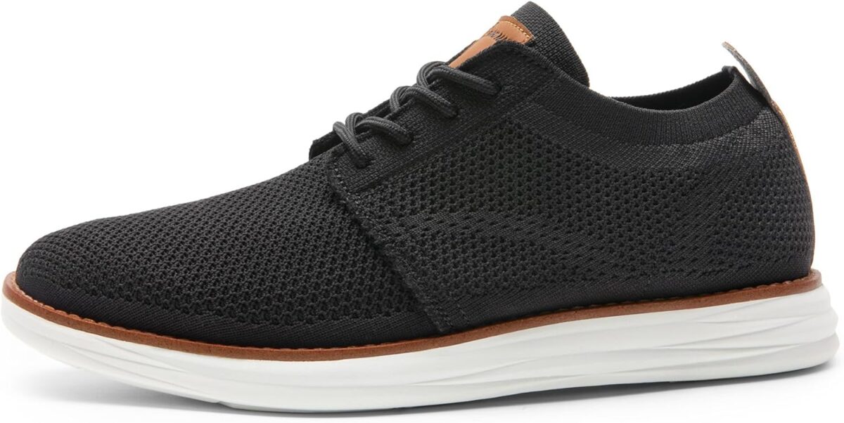 Bruno Marc Men's KnitFlex Breeze Mesh Sneakers Oxfords Lace-Up Lightweight Casual Walking Shoes - Image 4