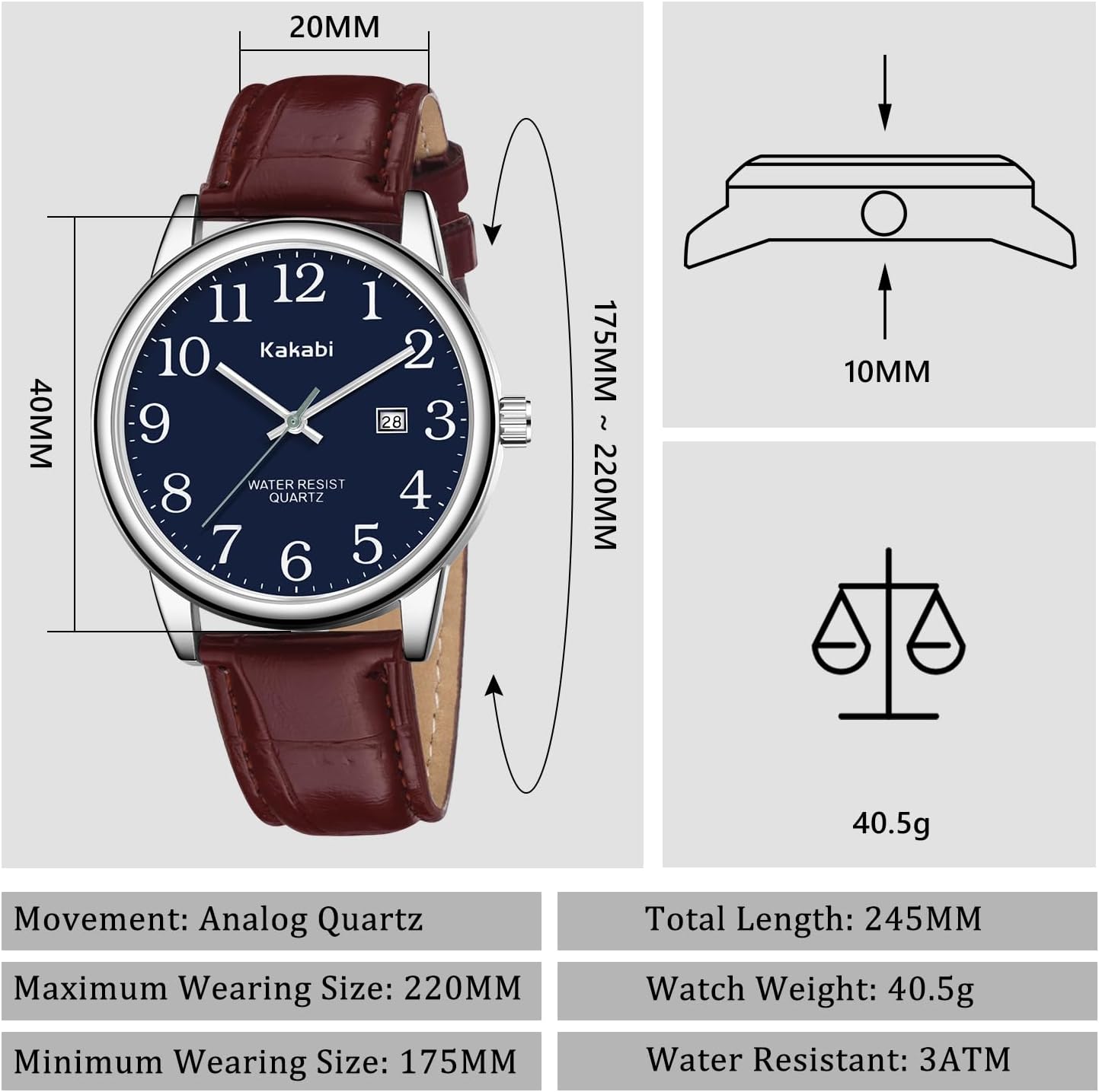 1759775871_Watch-for-Men-Easy-Reader-Unisex-Analog-Quartz-Waterproof-Wristwatch-with-Date-and-Leather-Band-Casual-Simple-Fashion-Mens-Watches-Gift.jpg Watch for Men, Easy Reader Unisex Analog Quartz Waterproof Wristwatch with Date and Leather Band, Casual Simple Fashion Mens Watches Gift - Image 8