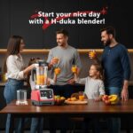 1800W Smoothie Blender and Grinder Combo 70OZ Large Capacity Countertop Blenders for Kitchen High Speed Blender for Smoothies Ice Crushing Frozen Drinks Puree (Dark Red) - Image 8