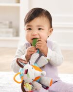 Skip Hop Bandana Buddies Baby Activity and Teething Toy with Multi-Sensory Rattle and Textures, Elephant - Image 6