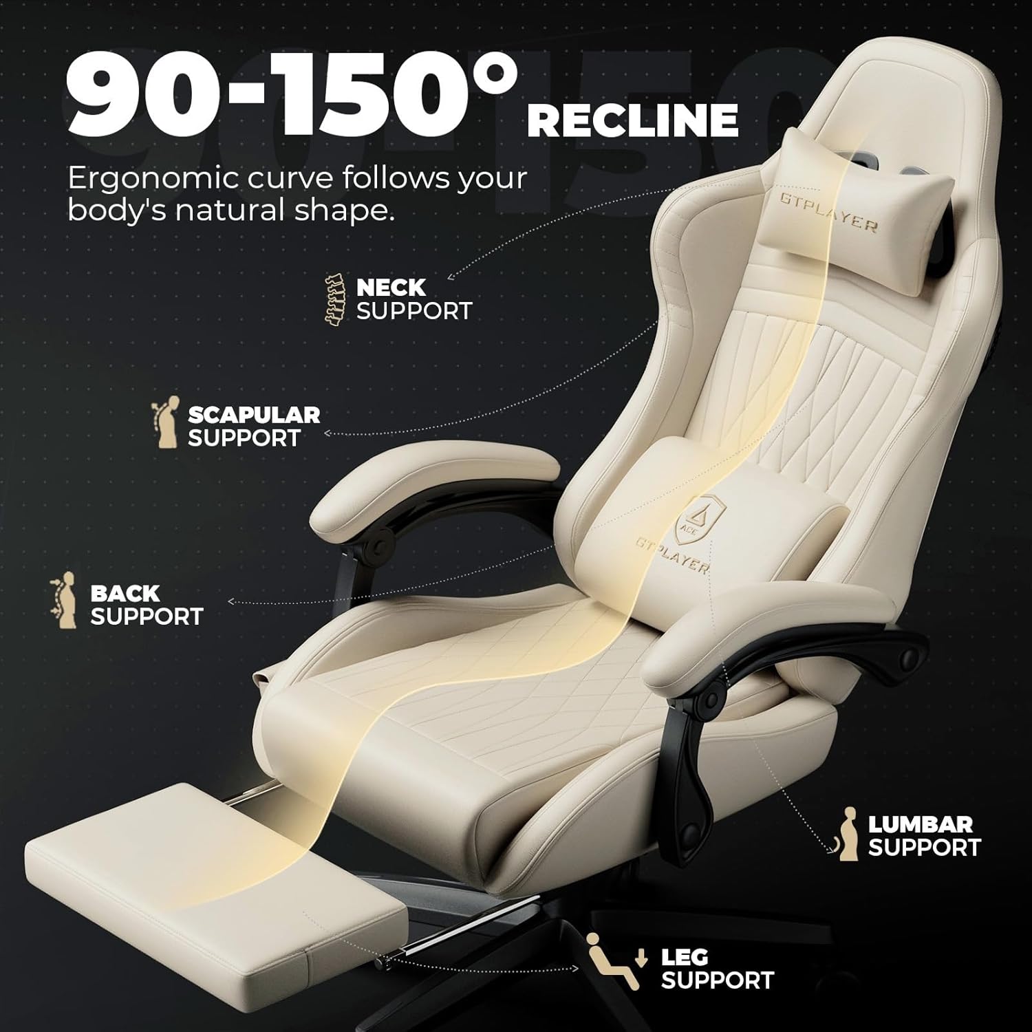 1759779094_GTPLAYER-ACE-PRO-Music-Gaming-Chairs-–-Built-in-Speakers-App-Support-Bluetooth-Control-Footrest-Pocket-Gamer-Chair-for-Adults-Ivory.jpg GTPLAYER ACE-PRO Music Gaming Chairs – Built-in Speakers, App Support & Bluetooth Control, Footrest & Pocket, Gamer Chair for Adults, Ivory - Image 9