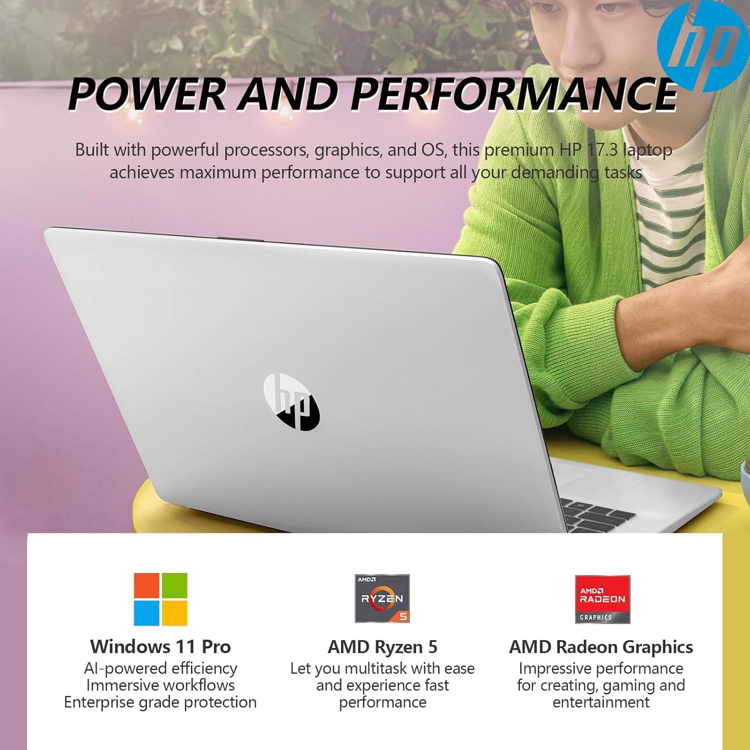 1759779874_HP-17-Inch-Business-Laptop-17.3-FHD-IPS-Anti-Glare-1080P-Display-AMD-Ryzen-5-7430U-Beats-Core-i7-1355U-16GB-RAM-512GB-SSD-AMD-Radeon-Graphics-HDMI-Windows-11-Pro-Wi-Fi-6-WOWPC-USB.jpg HP 17 Inch Business Laptop, 17.3'' FHD IPS Anti-Glare 1080P Display, AMD Ryzen 5 7430U (Beats Core i7-1355U), 16GB RAM, 512GB SSD, AMD Radeon Graphics, HDMI, Windows 11 Pro, Wi-Fi 6, WOWPC USB - Image 4
