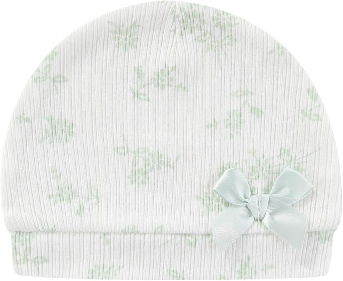 Baby Hat and Mittens Set Cotton Newborn Baby Hats Caps for Boys and Girls, 0-6 Months - Image 6