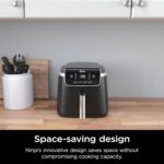 Ninja | Air Fryer | 4-in-1 Pro Air Fry, Roast, Reheat, Dehydrate | 5QT Capacity fits up to 4lbs of French Fries | 400F Max Temp | Nonstick Basket & Crisper Plate | 120V | Grey | AF141 - Image 8