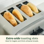 Cuisinart 4 Slice Toaster, Compact Stainless Steel Toaster with Extra-Wide Slots for Toasting Bread, French Toast, Bagels and Pastries, Defrost & Reheat Functions, CPT-180P1, Brushed Stainless - Image 5
