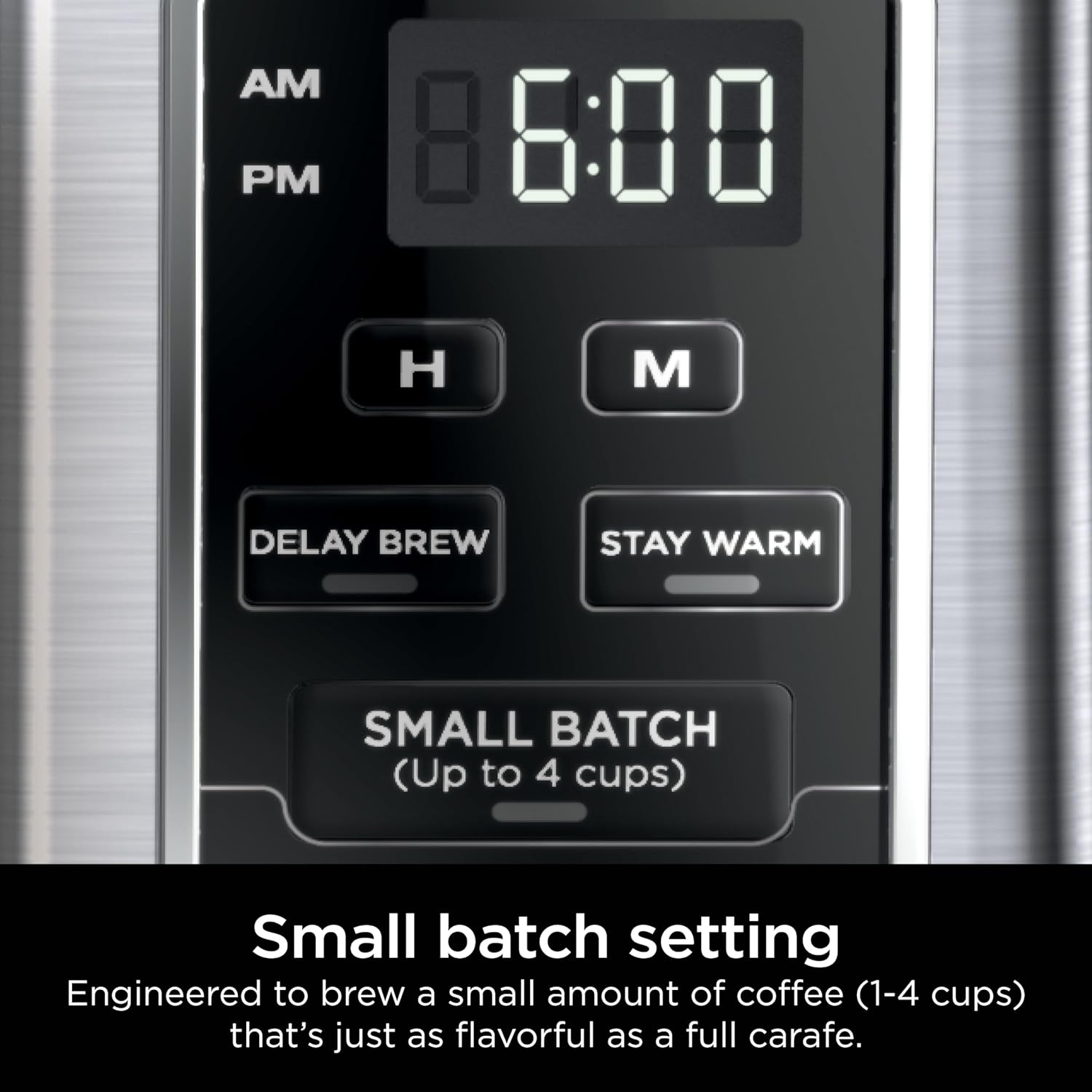 1759821114_Ninja-12-Cup-Programmable-Coffee-Brewer-2-Brew-Styles-Adjustable-Warm-Plate-60oz-Water-Reservoir-Delay-Brew-BlackStainless-Steel.jpg Ninja 12-Cup Programmable Coffee Brewer, 2 Brew Styles, Adjustable Warm Plate, 60oz Water Reservoir, Delay Brew - Black/Stainless Steel - Image 5