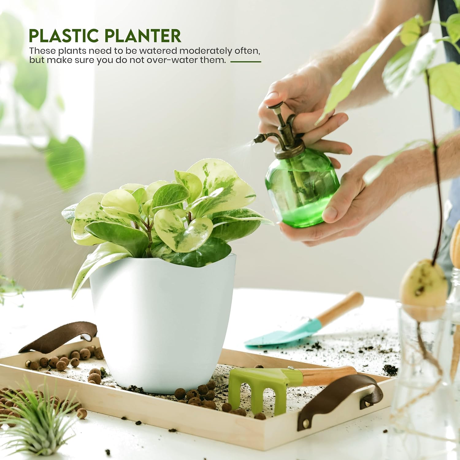 1759821186_Utopia-Home-Plant-Pots-Indoor-with-Drainage-76.665.34.8-Inches-Garden-Flower-Pots-for-Indoor-Planter-5-Pack-White-Plastic-Planters-Ideal-for-Stocking-Stuffers-or-Room-Office-Home-Decor.jpg Utopia Home - Plant Pots Indoor with Drainage - 7/6.6/6/5.3/4.8 Inches Garden Flower Pots for Indoor Planter - 5 Pack White Plastic Planters - Ideal for Stocking Stuffers or Room, Office Home Decor - Image 5