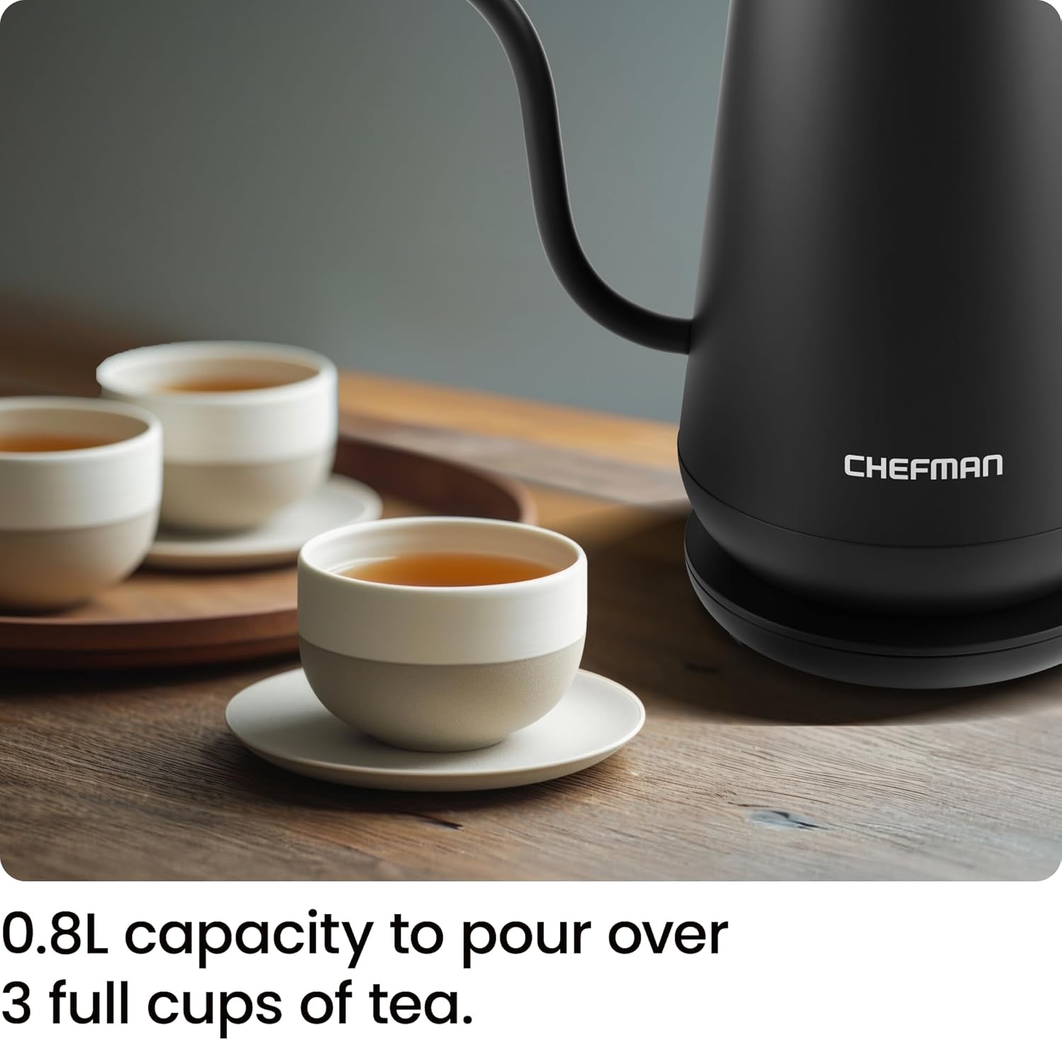1759851017_Chefman-Gooseneck-Electric-Kettle-0.8L-Pour-Over-Tea-Kettle-for-Coffee-and-Tea-One-Touch-Operation-Boil-Dry-Protection-Auto-Shut-Off-Ultra-Fast-Hot-Water-Boiler-–-Black.jpg Chefman Gooseneck Electric Kettle, 0.8L Pour Over Tea Kettle for Coffee and Tea, One-Touch Operation, Boil-Dry Protection, Auto Shut-Off, Ultra-Fast Hot Water Boiler – Black - Image 5