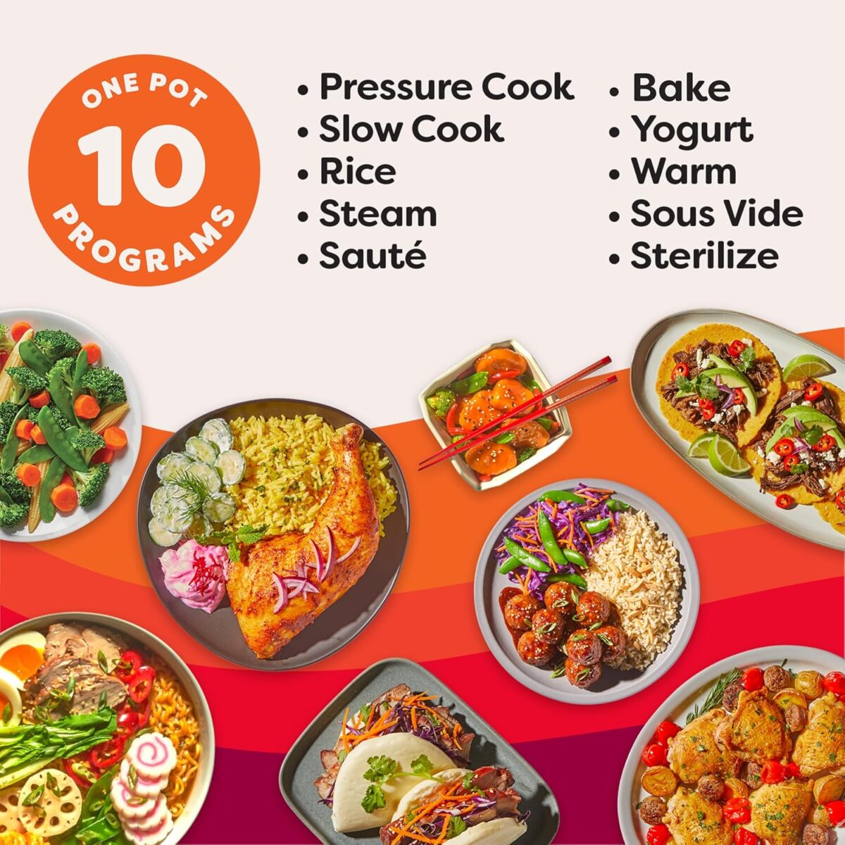 Instant Pot Pro (8 QT) 10-in-1 Pressure Cooker, Slow Cooker, Rice/Grain Cooker, Steamer, Sauté, Sous Vide, Yogurt Maker, Sterilizer, and Warmer, Includes App With Over 800 Recipes, Black - Image 3