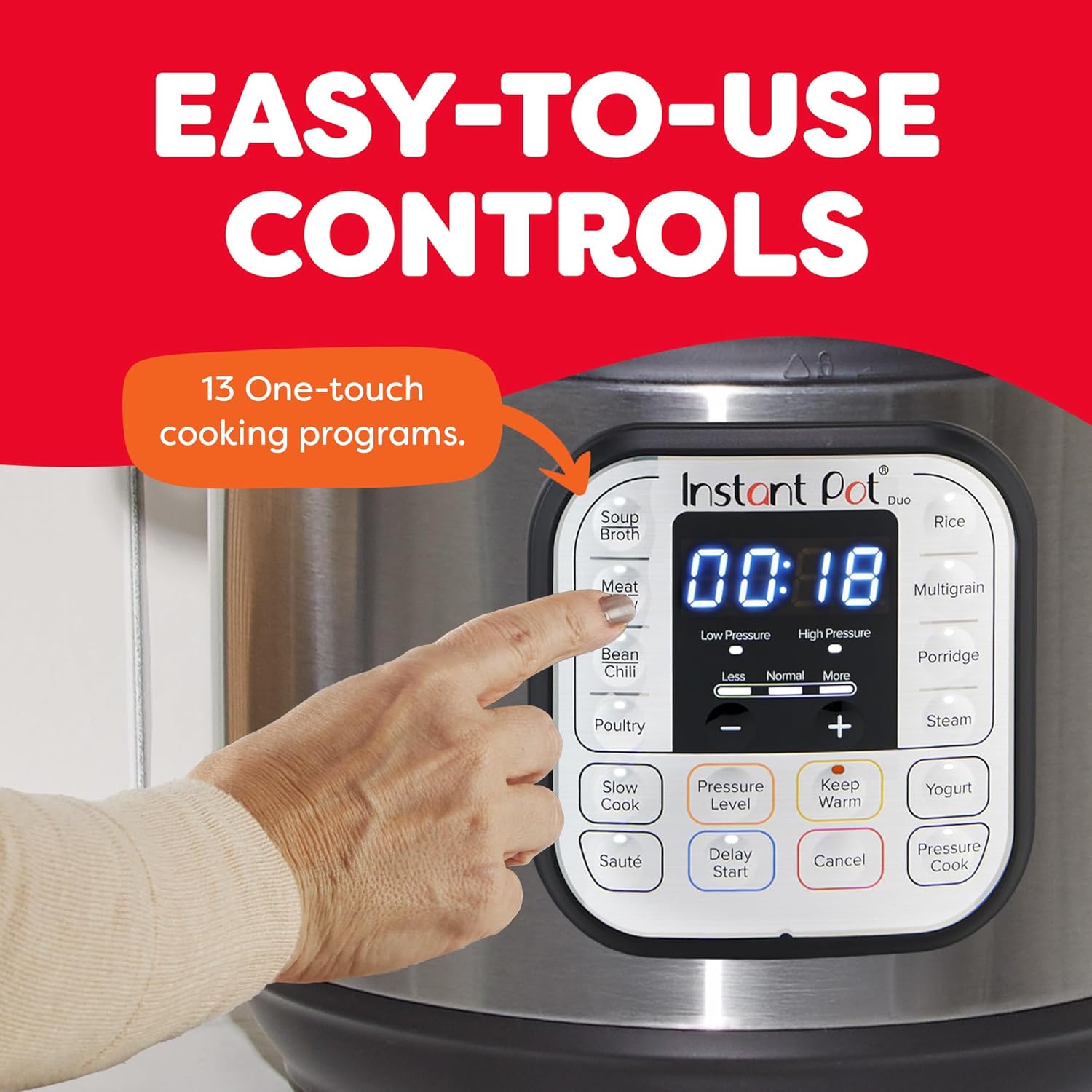 1759851235_Instant-Pot-Duo-7-in-1-Electric-Pressure-Cooker-Slow-Cooker-Rice-Steamer-Saute-Yogurt-Maker-Warmer-Sterilizer-Includes-App-With-Over-800-Recipes-Stainless-Steel-6-Quart.jpg Instant Pot Duo 7-in-1 Electric Pressure Cooker, Slow Cooker, Rice, Steamer, Sauté, Yogurt Maker, Warmer & Sterilizer, Includes App With Over 800 Recipes, Stainless Steel, 6 Quart - Image 5