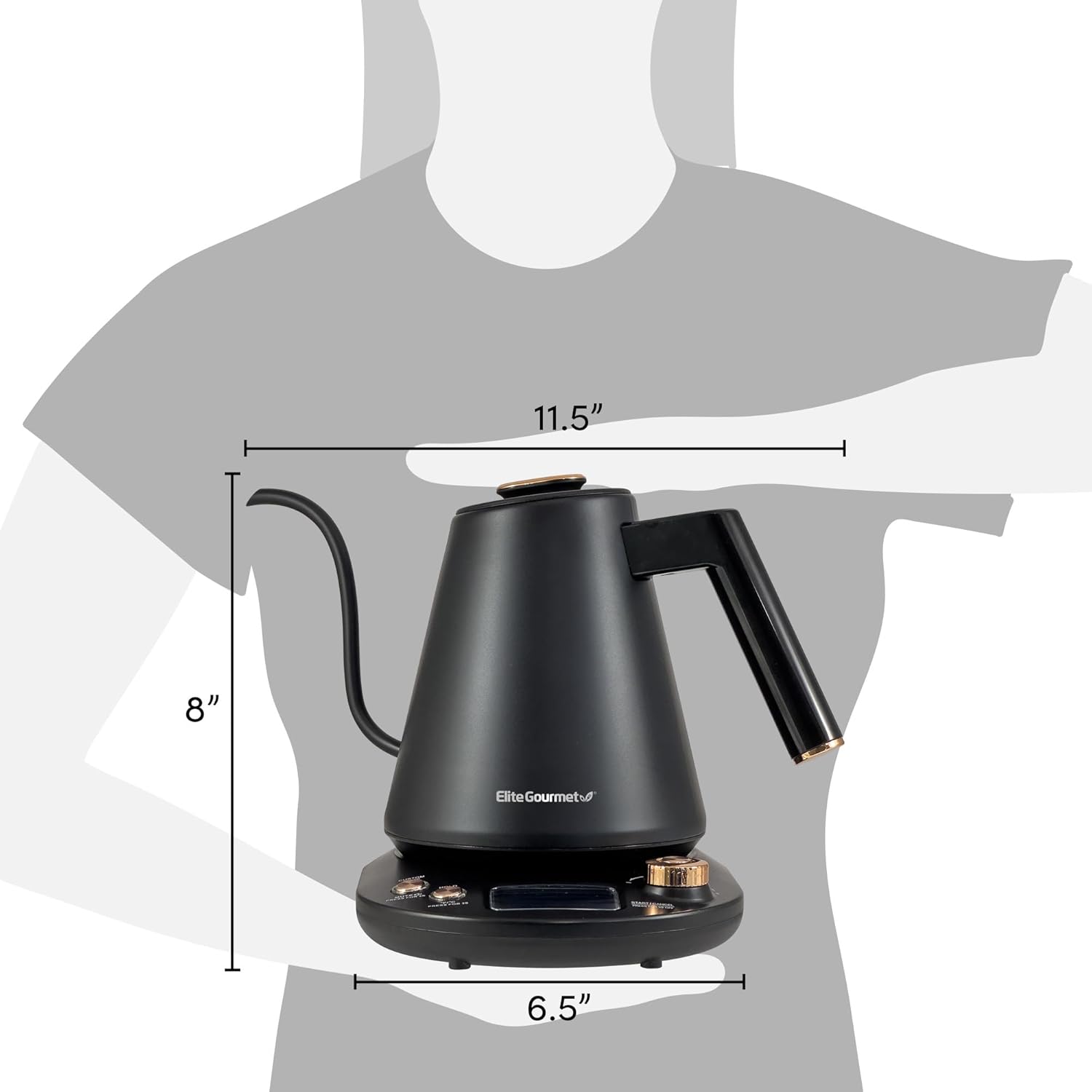 1759851272_Elite-Gourmet-EKT3001-1L-Digital-Water-Kettle-304-Stainless-Steel-Interior-Programmed-Temperatures-Keep-Warm-Function-Cordless-360°-Base-Auto-Off-Audible-Indicator-Matte-Black.jpg Elite Gourmet EKT3001 1L Digital Water Kettle, 304 Stainless Steel Interior, Programmed Temperatures, Keep Warm Function, Cordless, 360° Base, Auto Off & Audible Indicator, Matte Black - Image 6