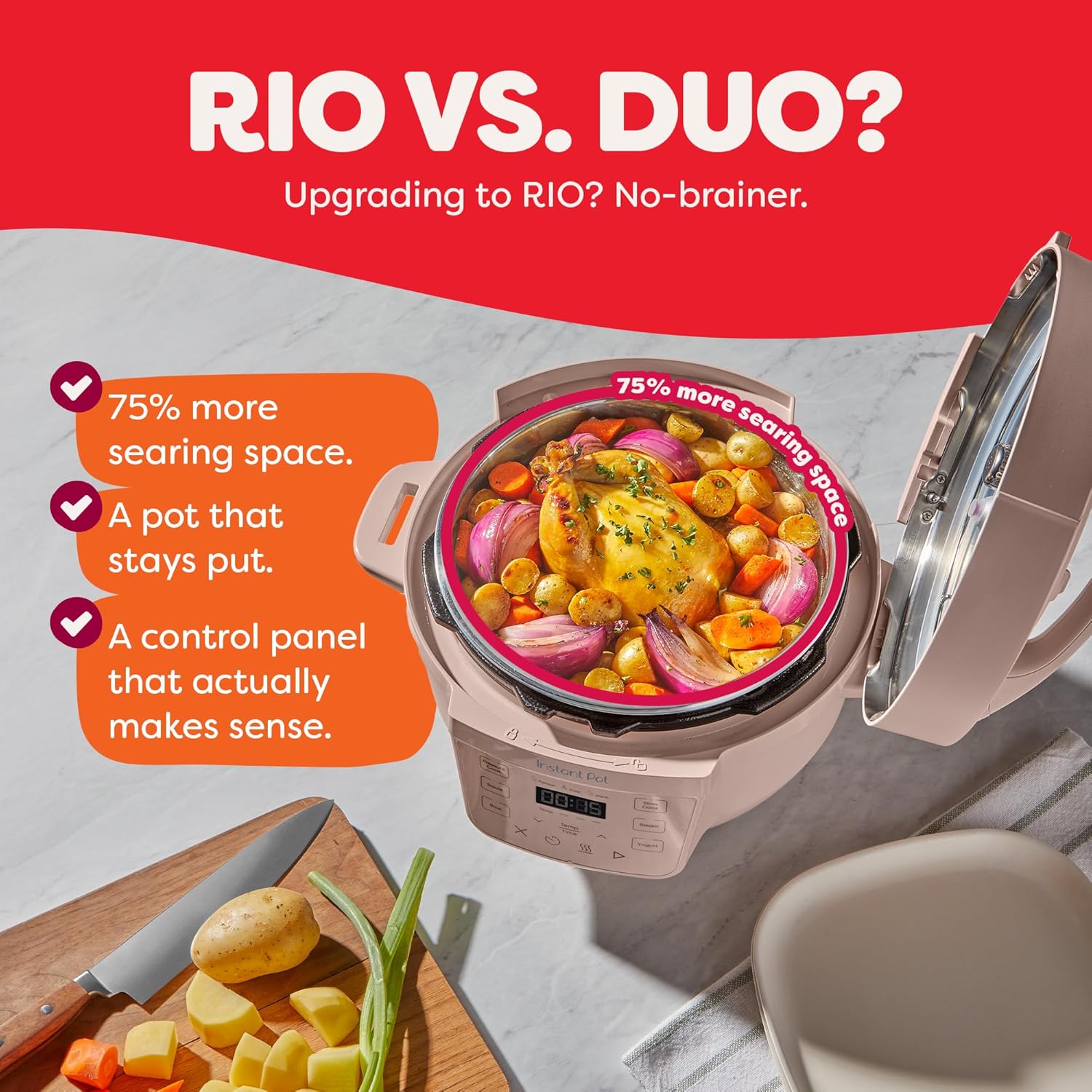 1759851305_Instant-Pot-4QT-RIO-Mini-7-in-1-Multi-Cooker-Pressure-Cooker-Slow-cook-Saute-Steam-Rice-Maker-Yogurt-Warmer-Rosewater-4-Quarts.jpg Instant Pot 4QT RIO Mini 7-in-1 Multi-Cooker, Pressure Cooker, Slow cook, Sauté, Steam, Rice Maker, Yogurt, & Warmer, Rosewater, 4 Quarts - Image 3