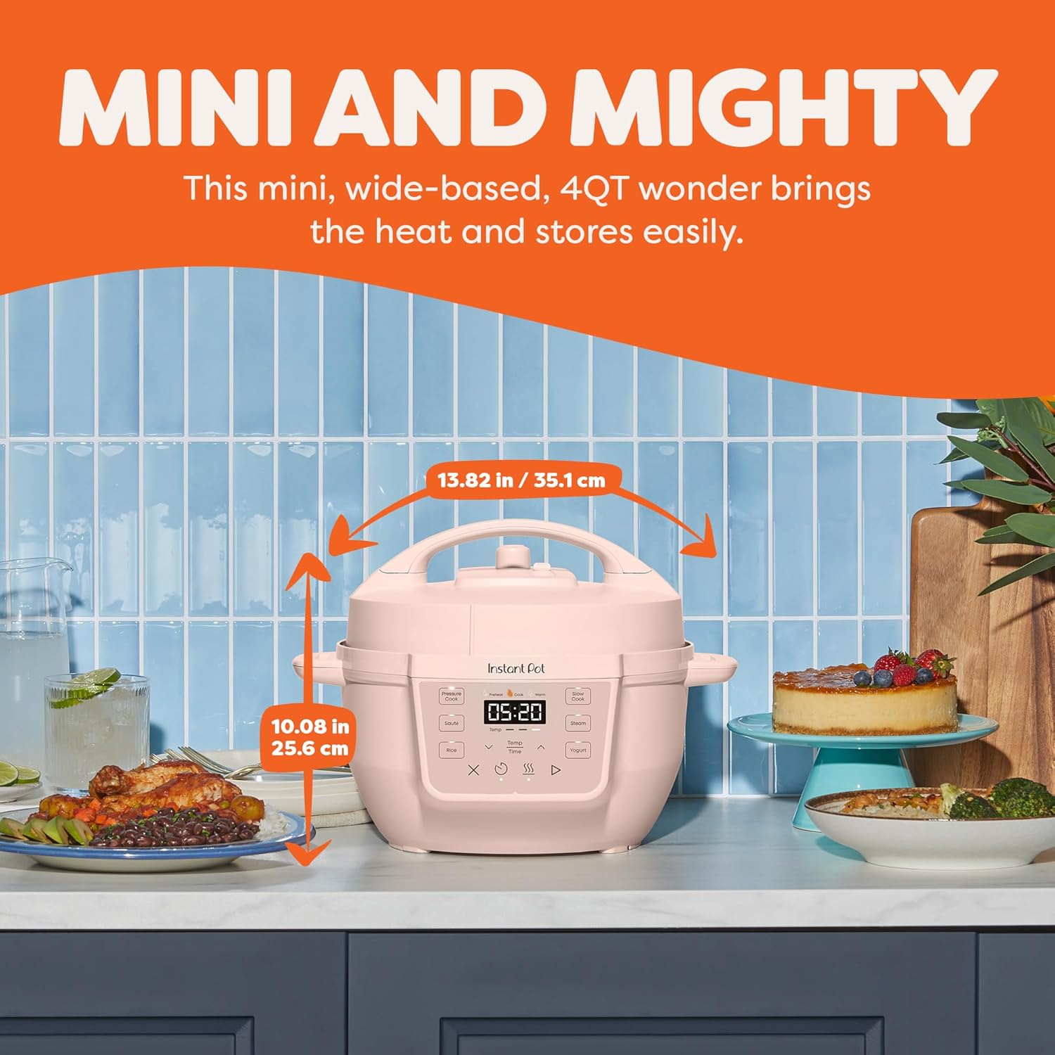 1759851307_Instant-Pot-4QT-RIO-Mini-7-in-1-Multi-Cooker-Pressure-Cooker-Slow-cook-Saute-Steam-Rice-Maker-Yogurt-Warmer-Rosewater-4-Quarts.jpg Instant Pot 4QT RIO Mini 7-in-1 Multi-Cooker, Pressure Cooker, Slow cook, Sauté, Steam, Rice Maker, Yogurt, & Warmer, Rosewater, 4 Quarts - Image 4