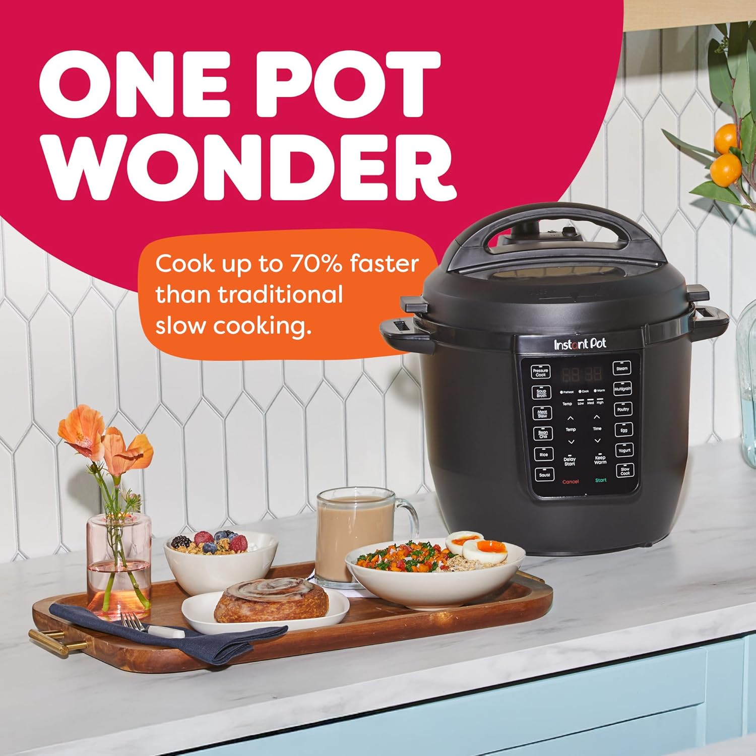 1759853708_Instant-Pot-6QT-RIO-7-in-1-Electric-Multi-Cooker-Pressure-Cooker-Slow-Cook-Rice-Steamer-Saute-Yogurt-Warmer-Black-6-Quarts.jpg Instant Pot 6QT RIO, 7-in-1 Electric Multi-Cooker, Pressure Cooker, Slow Cook, Rice, Steamer, Sauté, Yogurt & Warmer, Black, 6 Quarts - Image 4