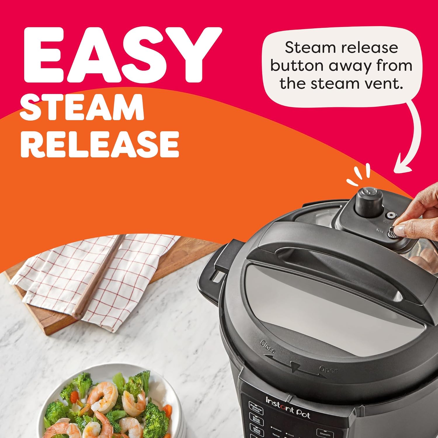 1759853712_Instant-Pot-6QT-RIO-7-in-1-Electric-Multi-Cooker-Pressure-Cooker-Slow-Cook-Rice-Steamer-Saute-Yogurt-Warmer-Black-6-Quarts.jpg Instant Pot 6QT RIO, 7-in-1 Electric Multi-Cooker, Pressure Cooker, Slow Cook, Rice, Steamer, Sauté, Yogurt & Warmer, Black, 6 Quarts - Image 6
