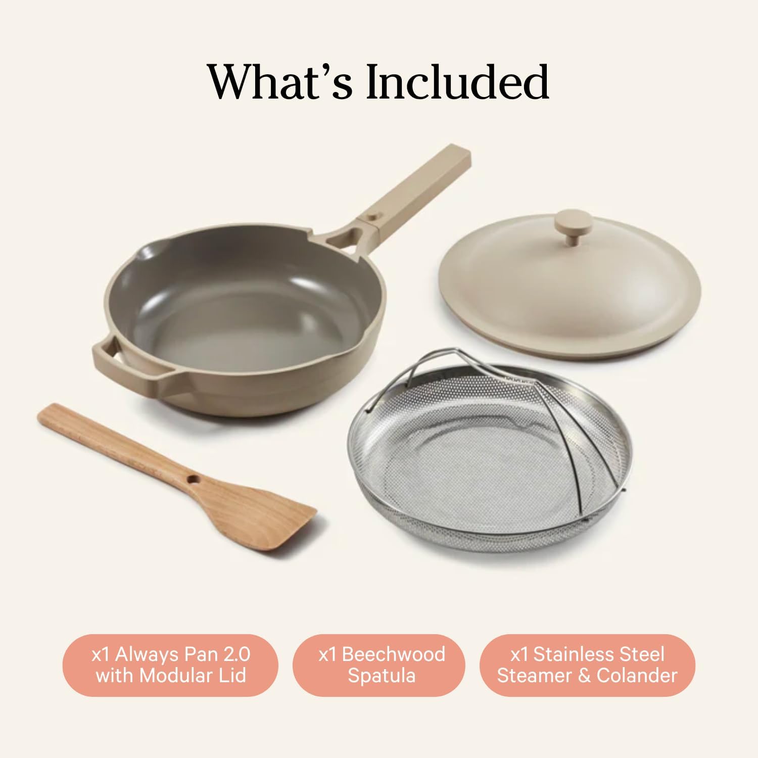 1759853917_Our-Place-Always-Pan-2.0-10.5-2.6-Qt-Nonstick-Toxin-Free-Ceramic-Cookware-Patented-10-in-1-Aluminum-Frying-Saute-Pan-Safe-for-Oven-Induction-All-Cooktops-up-to-450°F-Steam.jpg Our Place Always Pan 2.0-10.5” (2.6 Qt) Nonstick, Toxin-Free Ceramic Cookware | Patented 10-in-1 Aluminum Frying & Sauté Pan | Safe for Oven, Induction & All Cooktops up to 450°F | Steam - Image 4