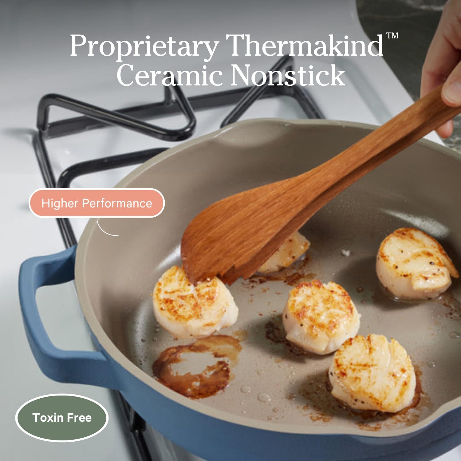 1759853920_Our-Place-Always-Pan-2.0-10.5-2.6-Qt-Nonstick-Toxin-Free-Ceramic-Cookware-Patented-10-in-1-Aluminum-Frying-Saute-Pan-Safe-for-Oven-Induction-All-Cooktops-up-to-450°F-Steam.jpg Our Place Always Pan 2.0-10.5” (2.6 Qt) Nonstick, Toxin-Free Ceramic Cookware | Patented 10-in-1 Aluminum Frying & Sauté Pan | Safe for Oven, Induction & All Cooktops up to 450°F | Steam - Image 6