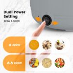 Hot Pot Electric With Steamer,Rapid Ramen Cooker,1.8L Mini Portable Self Heating Electric Pot For Cooking Noodles Steak Pasta,Shabu Shabu Hotpot Pot Electric Dorm Lazy Pot,Non-Stick Gray - Image 4
