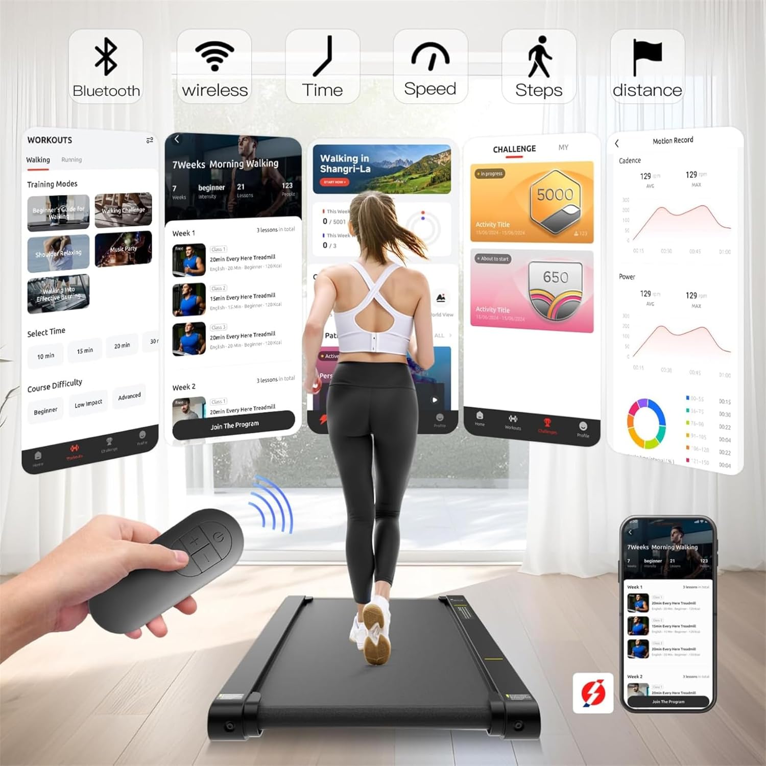 1759861393_Sperax-Walking-Treadmill-Pad-with-APP-3-in-1-Under-Desk-Treadmill-400W-Low-Noise-Walking-Vibration-Pad-with-Remote-ControlPortable-Treadmills-for-Home-Office.jpg Sperax Walking Treadmill Pad with APP, 3 in 1 Under Desk Treadmill, 400W Low Noise Walking Vibration Pad with Remote Control,Portable Treadmills for Home Office - Image 3