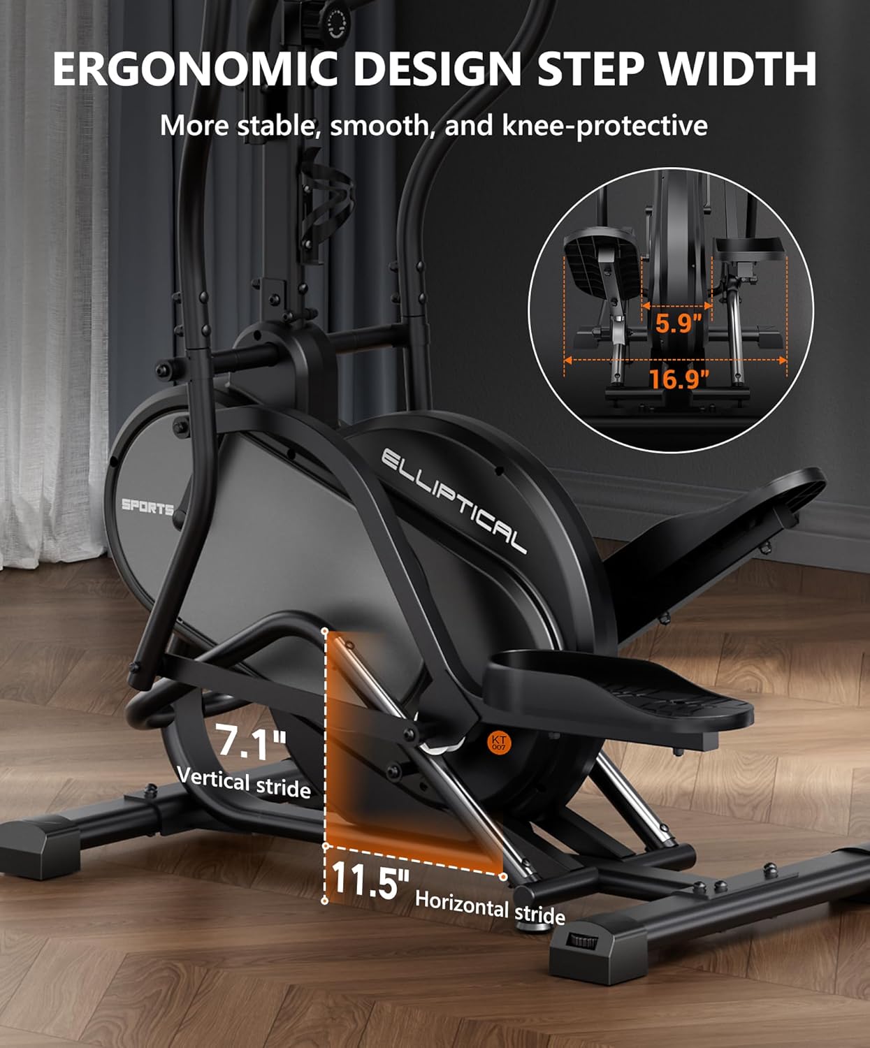 1759861463_THERUN-Elliptical-Exercise-Machine-3-in-1-Cardio-Climber-Stepping-Elliptical-Machine-for-Home-Stair-Stepper-Elliptical-Training-Machines-w16-Levels-Resistance-Pulse-Sensor-LCD-Monitor.jpg THERUN Elliptical Exercise Machine, 3-in-1 Cardio Climber Stepping Elliptical Machine for Home, Stair Stepper Elliptical Training Machines w/16 Levels Resistance, Pulse Sensor, LCD Monitor - Image 7