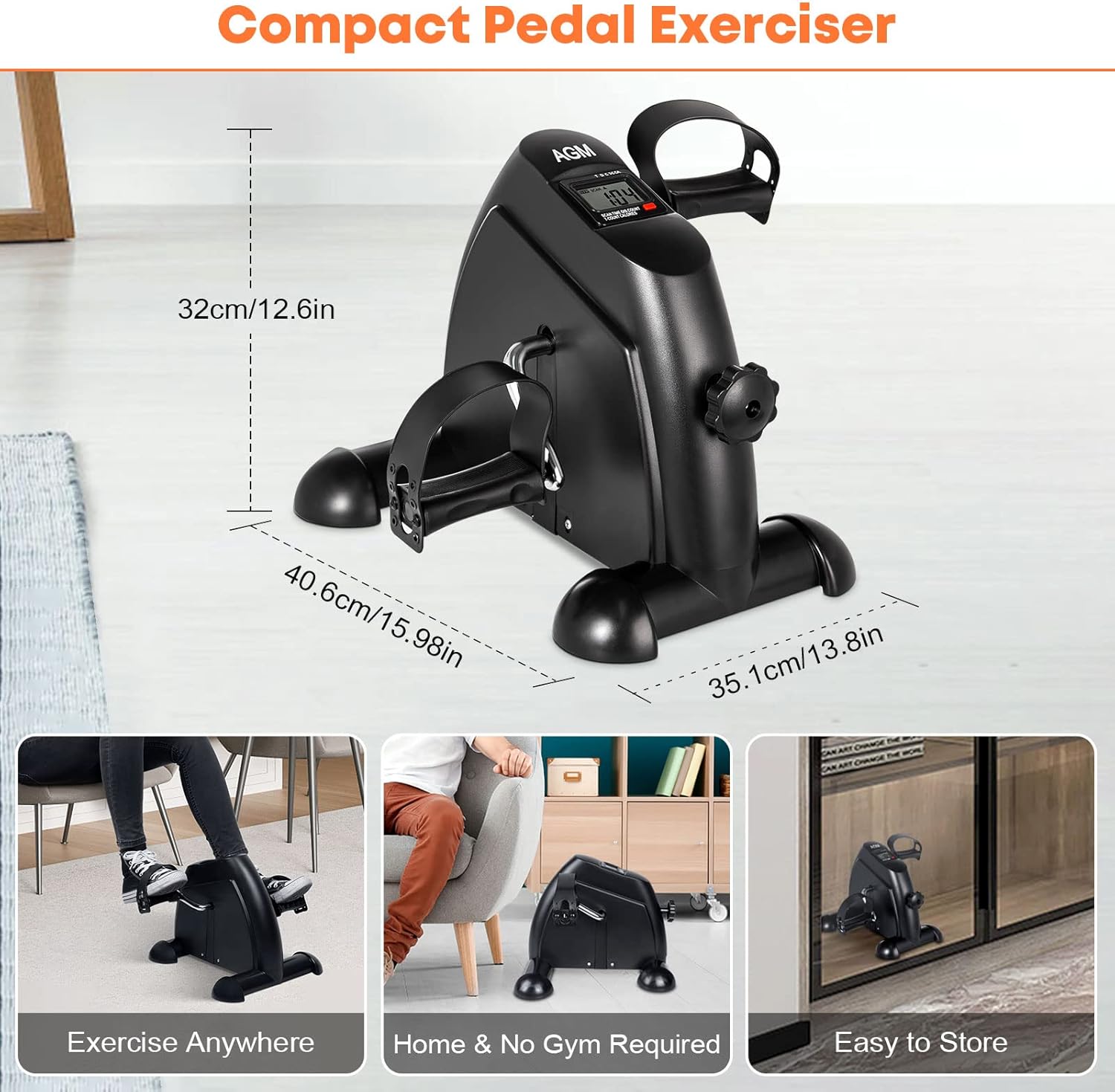 1759862004_Mini-Exercise-Bike-AGM-Under-Desk-Bike-Pedal-Exerciser-Foot-Cycle-Arm-Leg-Pedal-Exerciser-with-LCD-Screen-Displays.jpg Mini Exercise Bike, AGM Under Desk Bike Pedal Exerciser Foot Cycle Arm & Leg Pedal Exerciser with LCD Screen Displays - Image 6