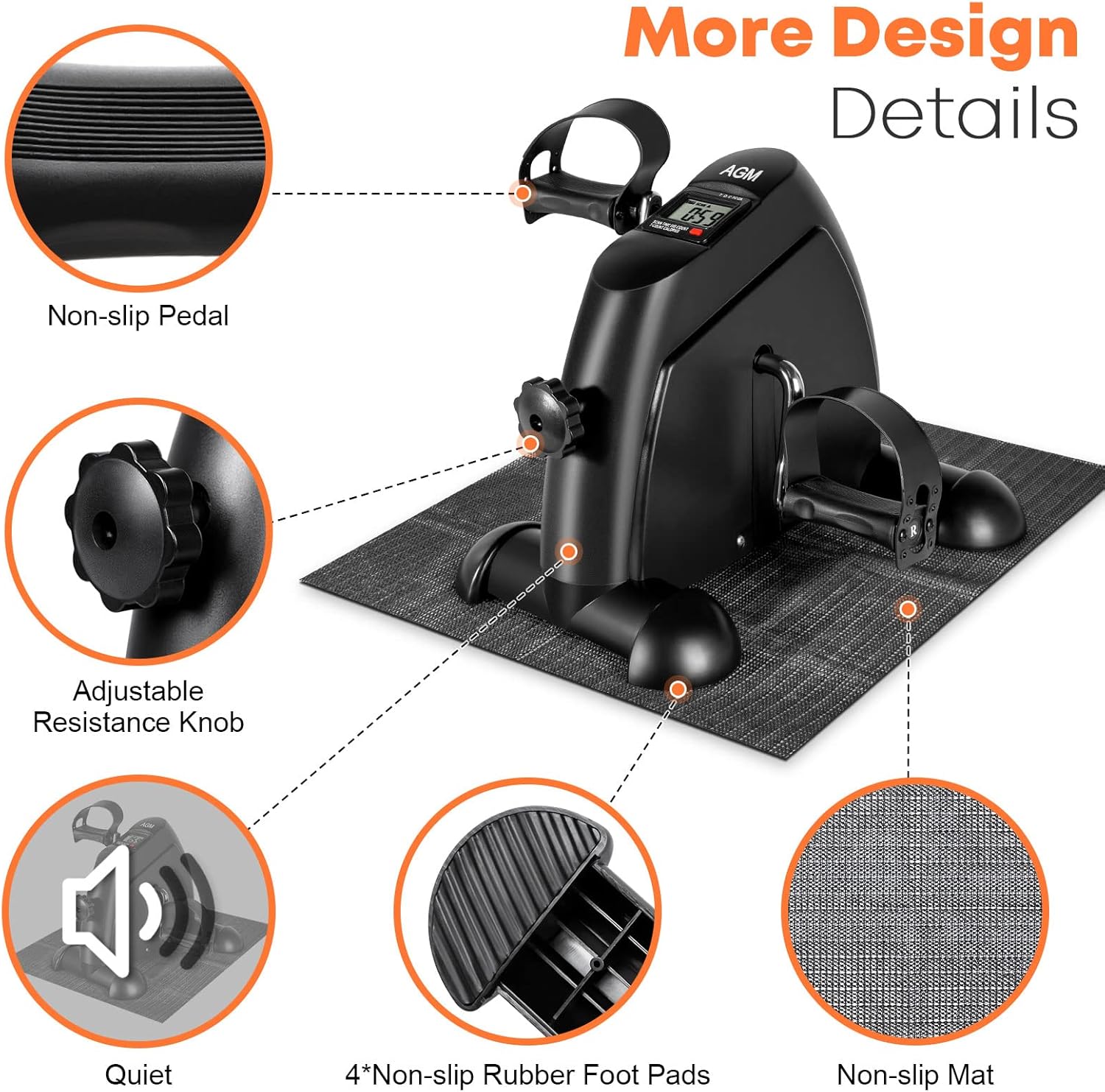 1759862006_Mini-Exercise-Bike-AGM-Under-Desk-Bike-Pedal-Exerciser-Foot-Cycle-Arm-Leg-Pedal-Exerciser-with-LCD-Screen-Displays.jpg Mini Exercise Bike, AGM Under Desk Bike Pedal Exerciser Foot Cycle Arm & Leg Pedal Exerciser with LCD Screen Displays - Image 7