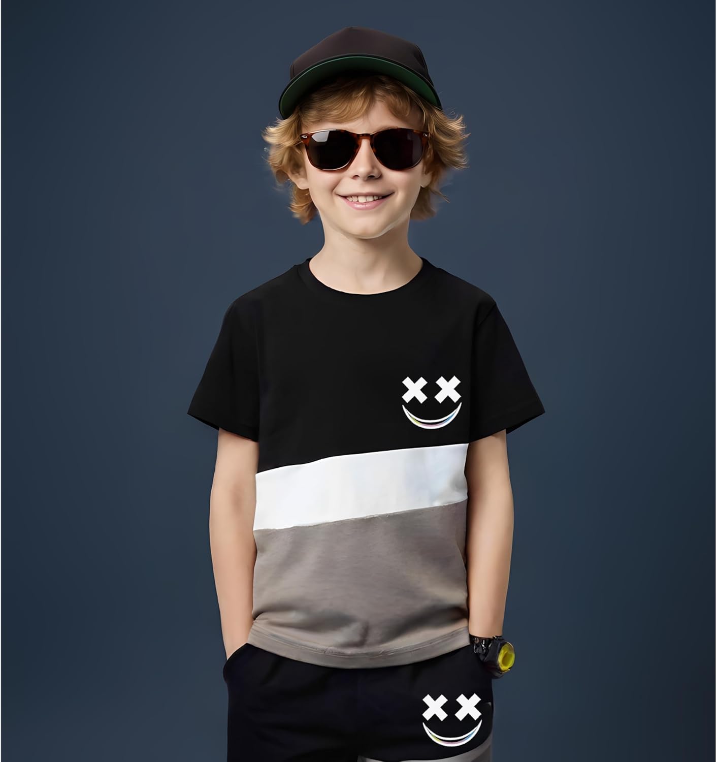 1759863080_Size-5-13-Years-Boys-SummerSpring-Outfits-Set-Short-Sleeve-T-Shirt-Pants-Kids-Boys-Fall-Fashion-Clothes-Sets.jpg Size 5-13 Years Boys Summer/Spring Outfits Set Short Sleeve T-Shirt & Pants Kids Boys Fall Fashion Clothes Sets - Image 4