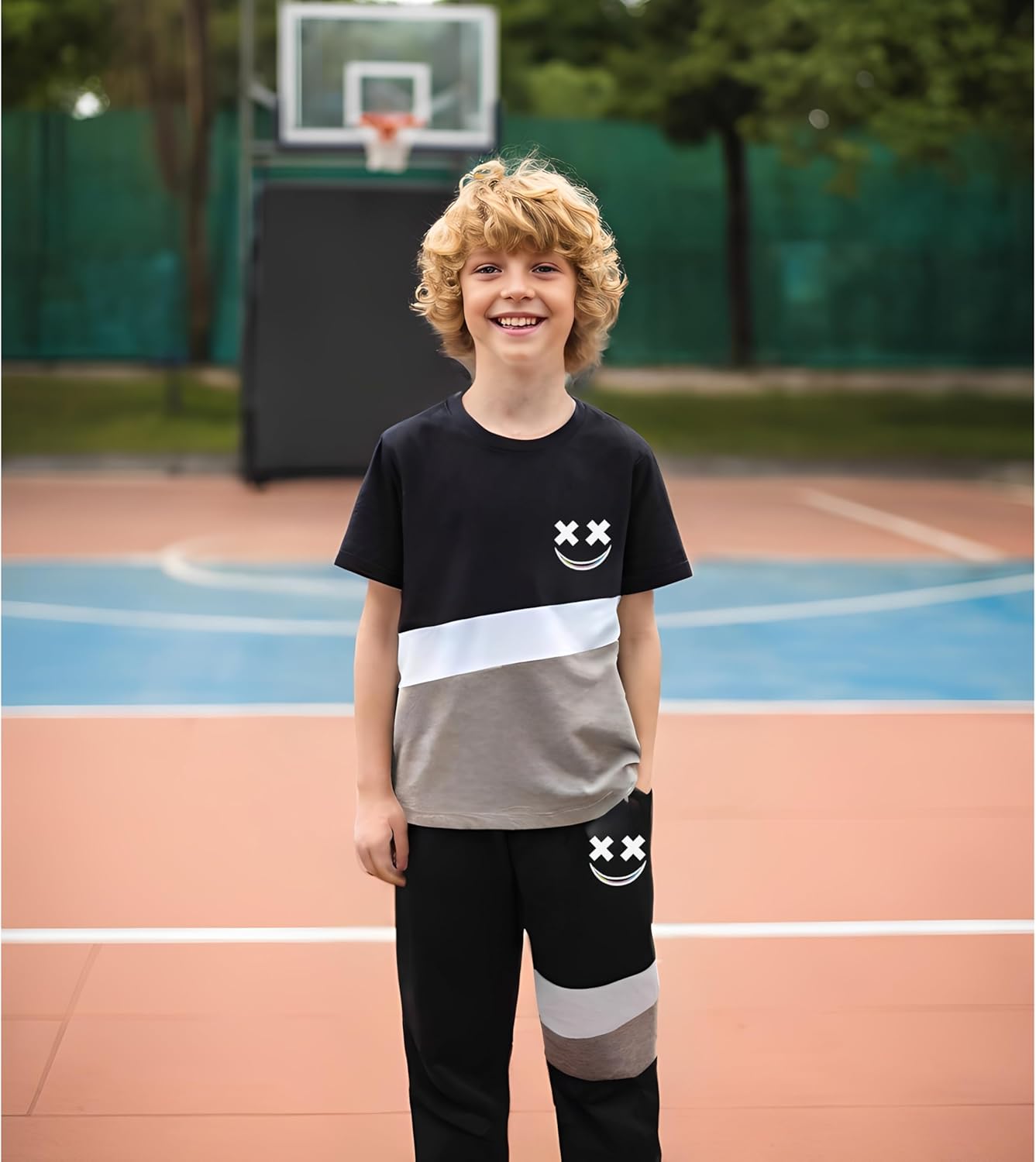 1759863081_Size-5-13-Years-Boys-SummerSpring-Outfits-Set-Short-Sleeve-T-Shirt-Pants-Kids-Boys-Fall-Fashion-Clothes-Sets.jpg Size 5-13 Years Boys Summer/Spring Outfits Set Short Sleeve T-Shirt & Pants Kids Boys Fall Fashion Clothes Sets - Image 5