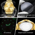 OLEVS Watch for Men Stainless Steel Business Dress Analog Quartz Men Watch Large Face Day Waterproof Luminous Classic Wrist Watch - Image 5