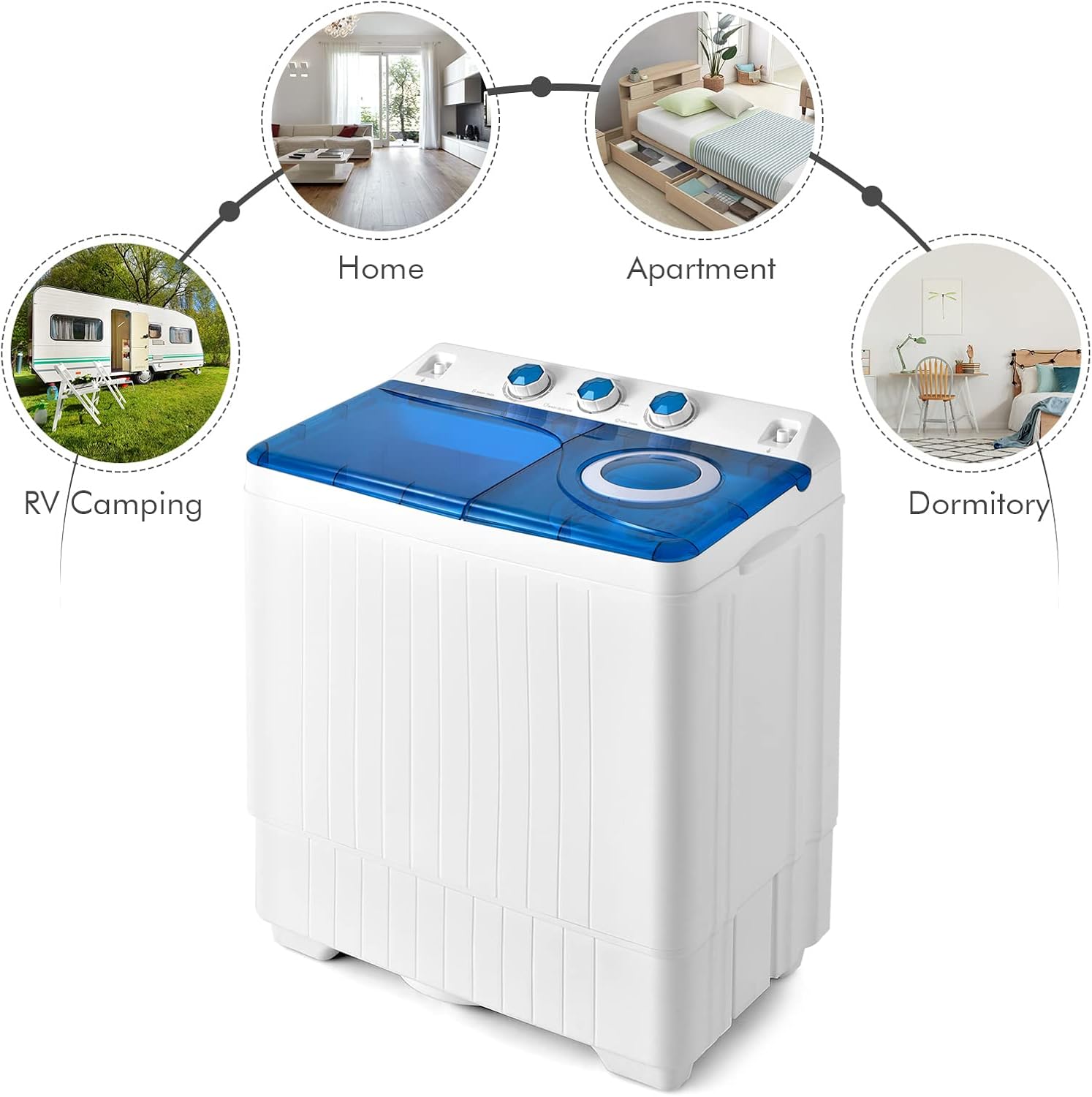 1759865058_COSTWAY-Twin-Tub-26lbs-Capacity-Laundry-18lbs-8lbs-Spinner-Combo-with-Timer-Knobs-Built-in-Drain-Pump-Compact-Washer-for-Home-Dorm-Apartment-BlueWhite-portable-washing-machine.jpg COSTWAY, Twin Tub 26lbs Capacity Laundry, 18lbs 8lbs Spinner Combo with Timer Knobs, Built-in Drain Pump, Compact Washer for Home Dorm Apartment (Blue+White) portable washing machine - Image 7