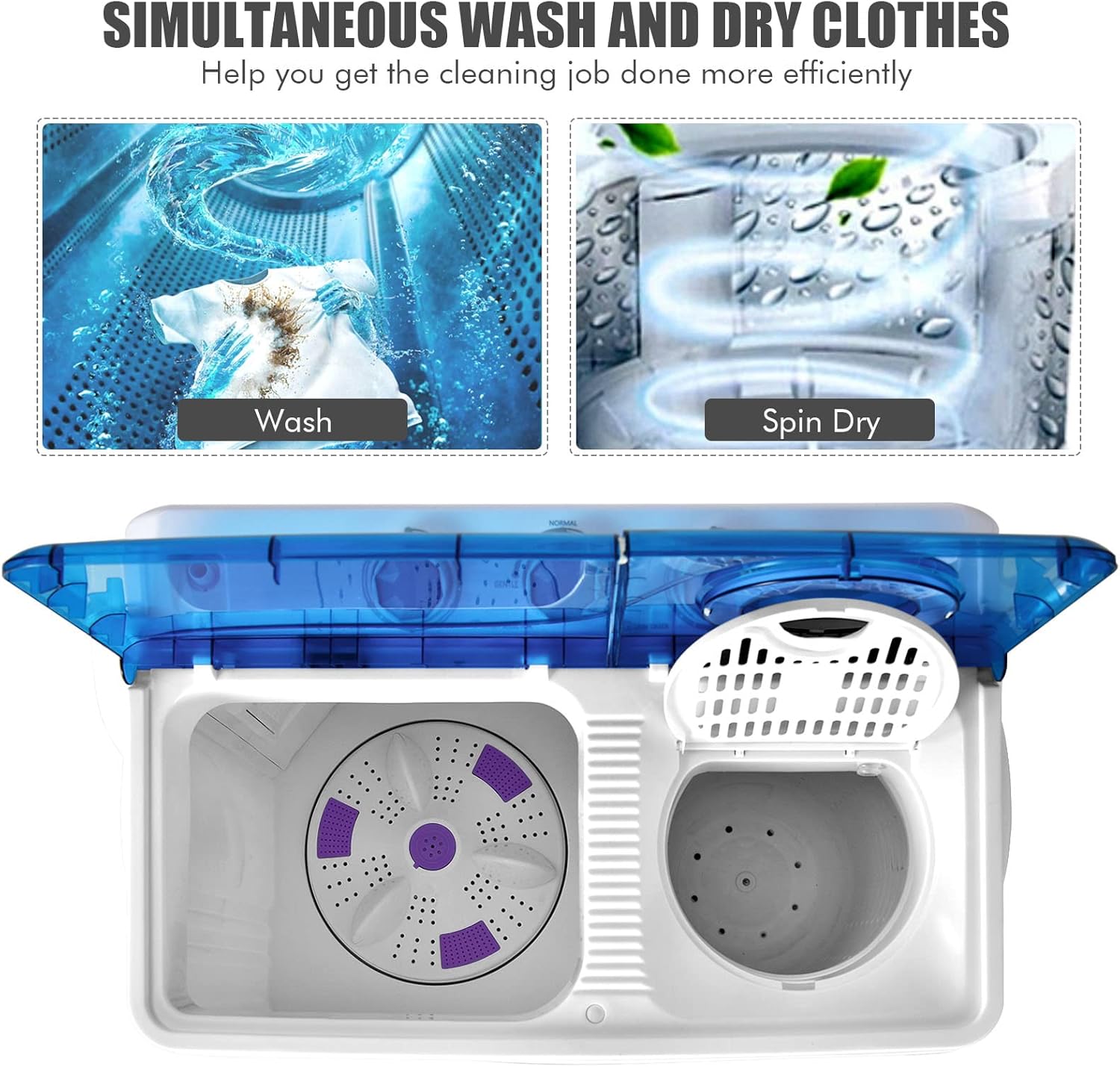 1759865062_COSTWAY-Twin-Tub-26lbs-Capacity-Laundry-18lbs-8lbs-Spinner-Combo-with-Timer-Knobs-Built-in-Drain-Pump-Compact-Washer-for-Home-Dorm-Apartment-BlueWhite-portable-washing-machine.jpg COSTWAY, Twin Tub 26lbs Capacity Laundry, 18lbs 8lbs Spinner Combo with Timer Knobs, Built-in Drain Pump, Compact Washer for Home Dorm Apartment (Blue+White) portable washing machine - Image 9