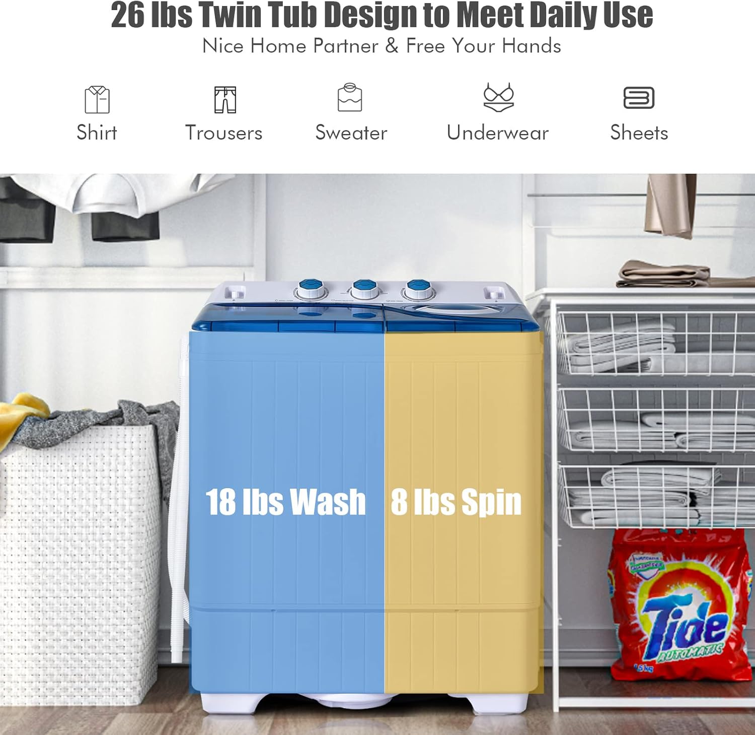 1759865064_COSTWAY-Twin-Tub-26lbs-Capacity-Laundry-18lbs-8lbs-Spinner-Combo-with-Timer-Knobs-Built-in-Drain-Pump-Compact-Washer-for-Home-Dorm-Apartment-BlueWhite-portable-washing-machine.jpg COSTWAY, Twin Tub 26lbs Capacity Laundry, 18lbs 8lbs Spinner Combo with Timer Knobs, Built-in Drain Pump, Compact Washer for Home Dorm Apartment (Blue+White) portable washing machine - Image 10